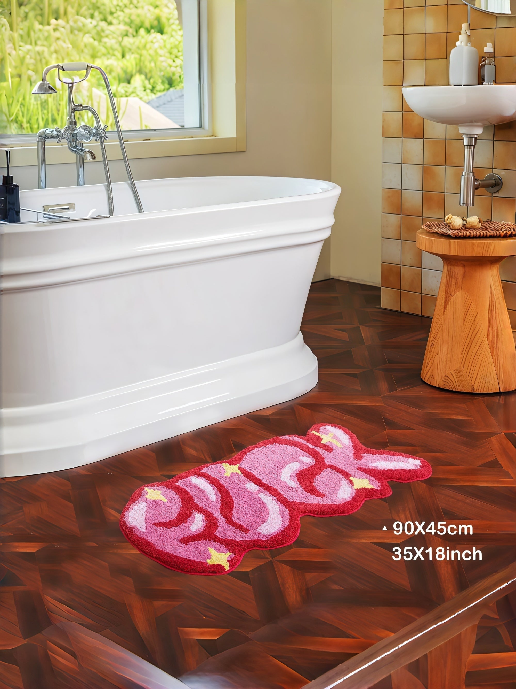 A Color Bathroom Rug That Makes Your Morning Routine Feel Less… Routine