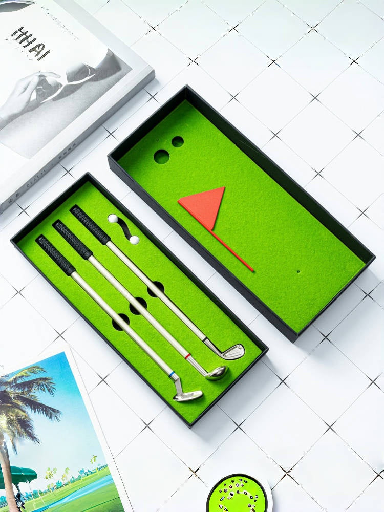Golf Club Metal Ballpoint Pen Gift Set