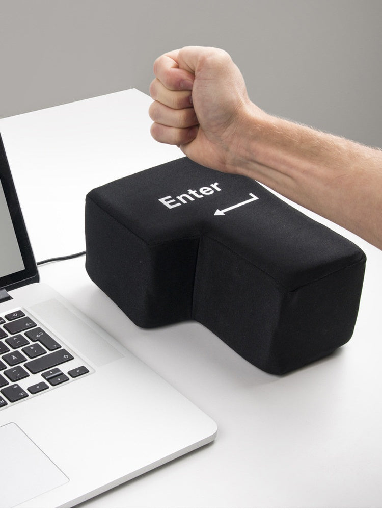 Big Enter Key USB Stress-Relief Pillow