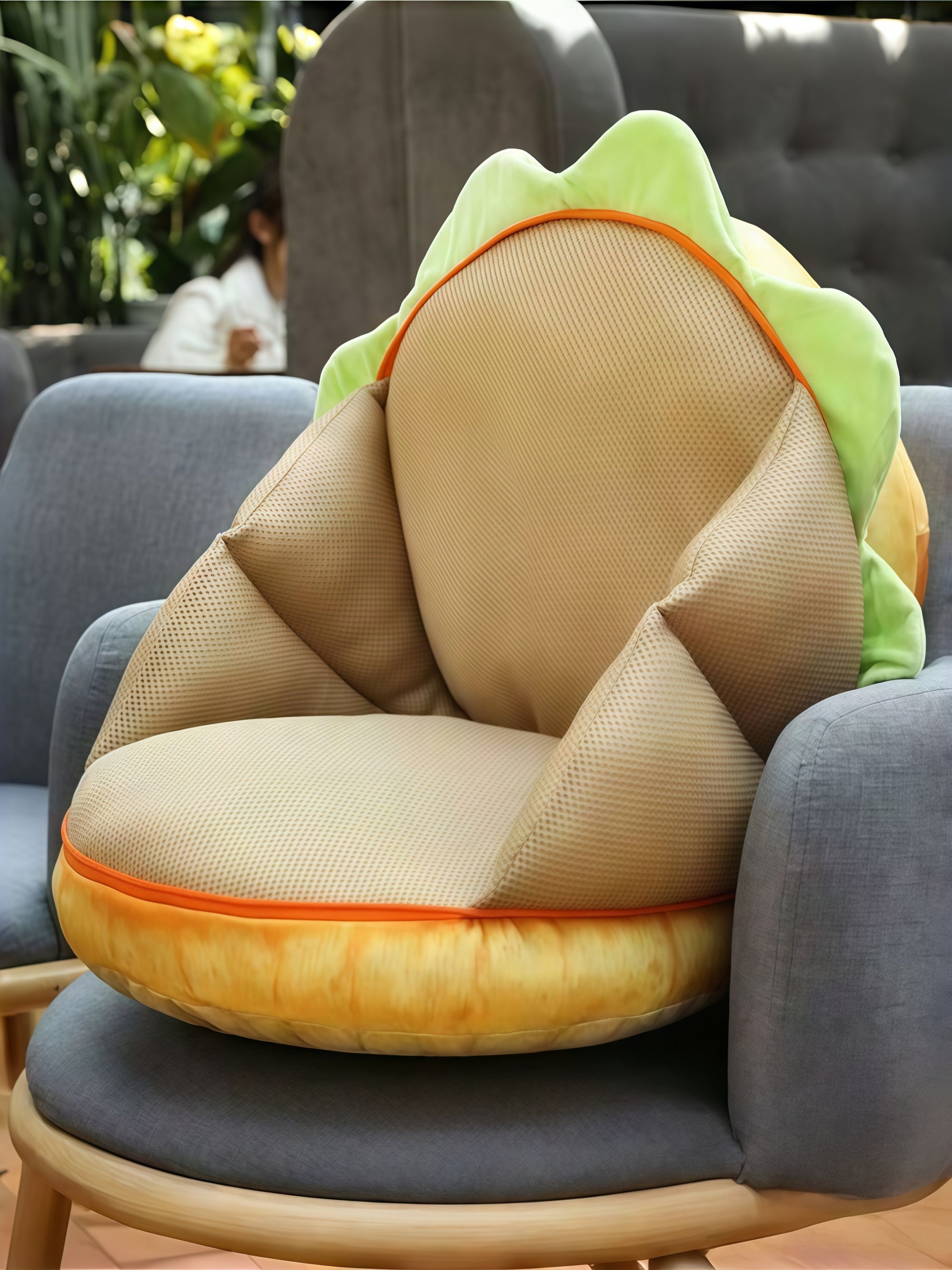 2-in-1 Burger Pillow Seat Cushion
