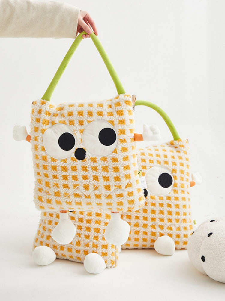 Monster Eyes Sherpa–Flannel Convertible Pillow Blanket