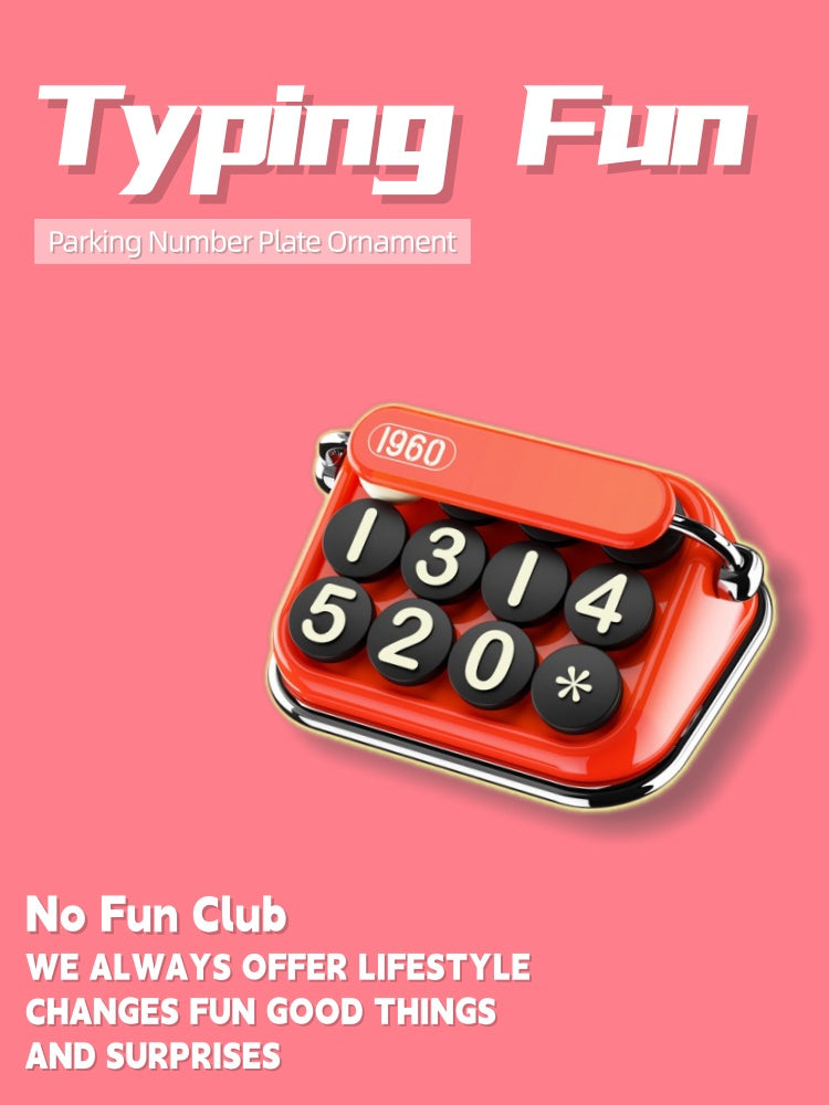 bbdd Typewriter Parking Number Plate