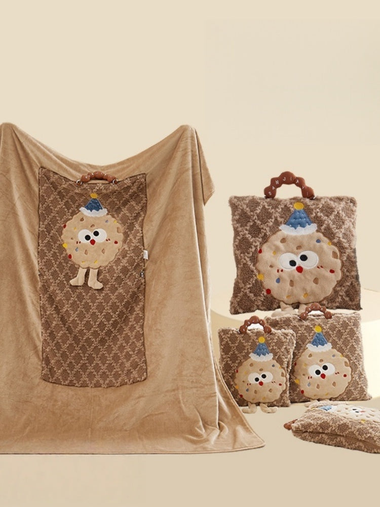 Monster Eyes Sherpa–Flannel Convertible Pillow Blanket