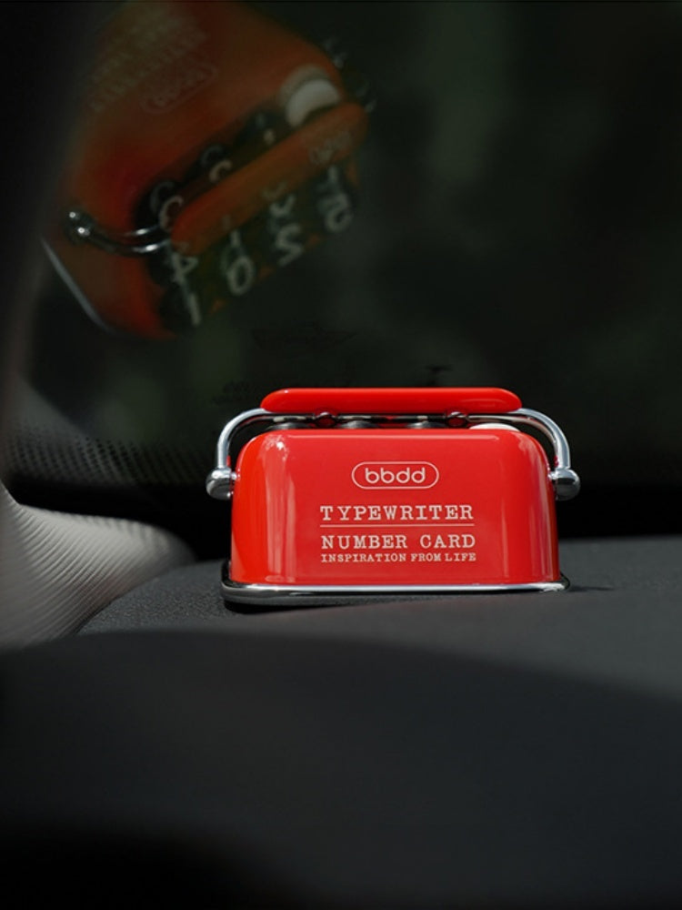 bbdd Typewriter Parking Number Plate