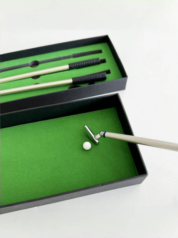 Golf Club Metal Ballpoint Pen Gift Set