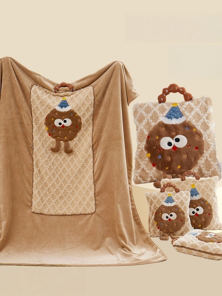 Monster Eyes Sherpa–Flannel Convertible Pillow Blanket