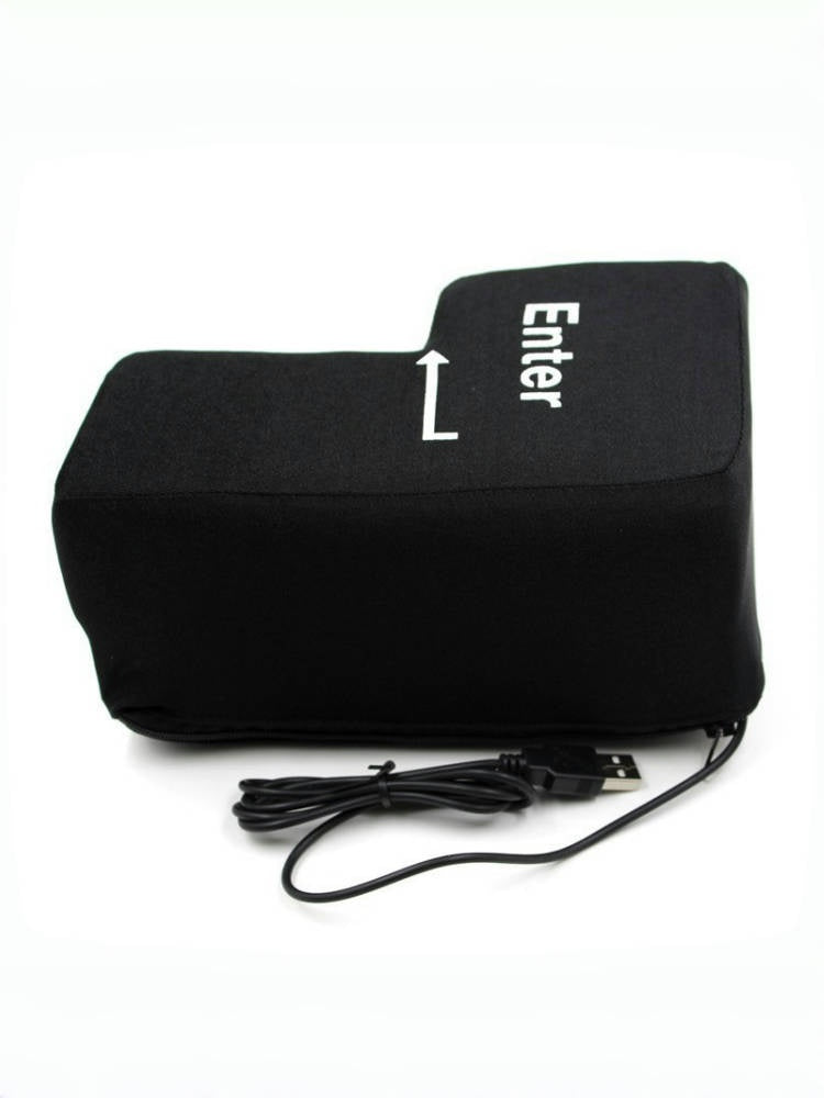 Big Enter Key USB Stress-Relief Pillow