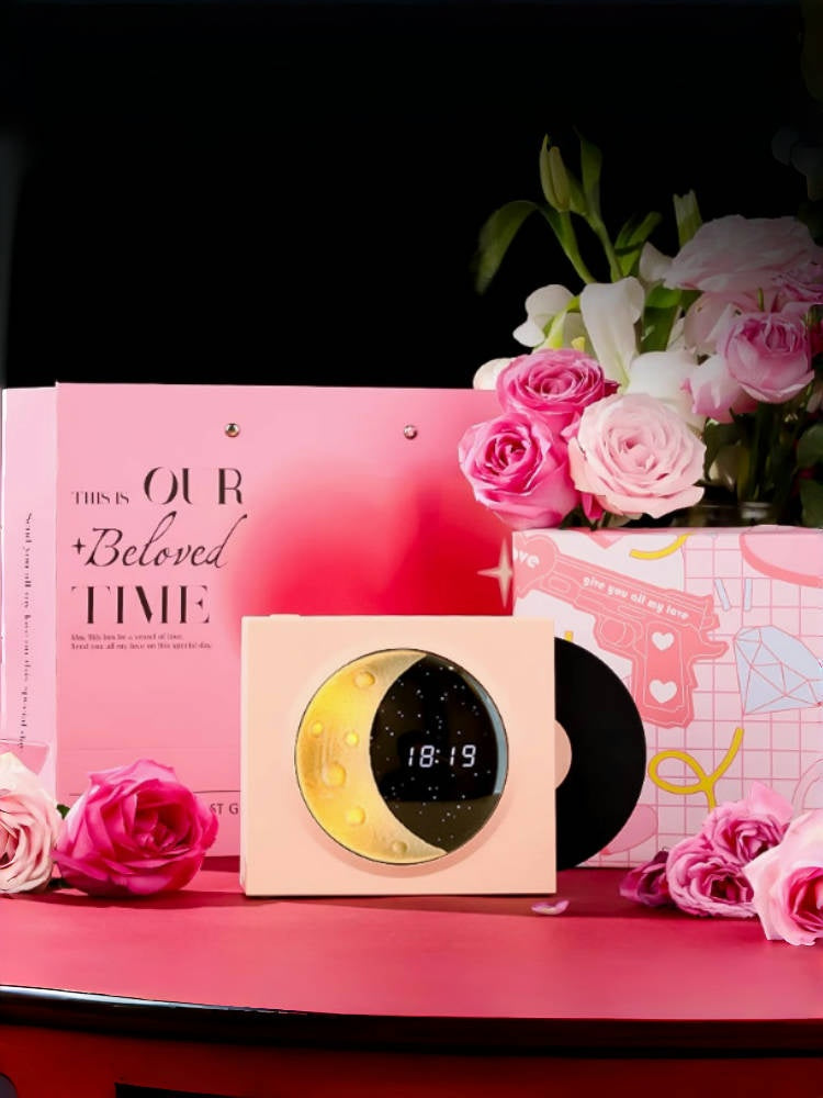 Moon-Dial Retro Vinyl Bluetooth Speaker