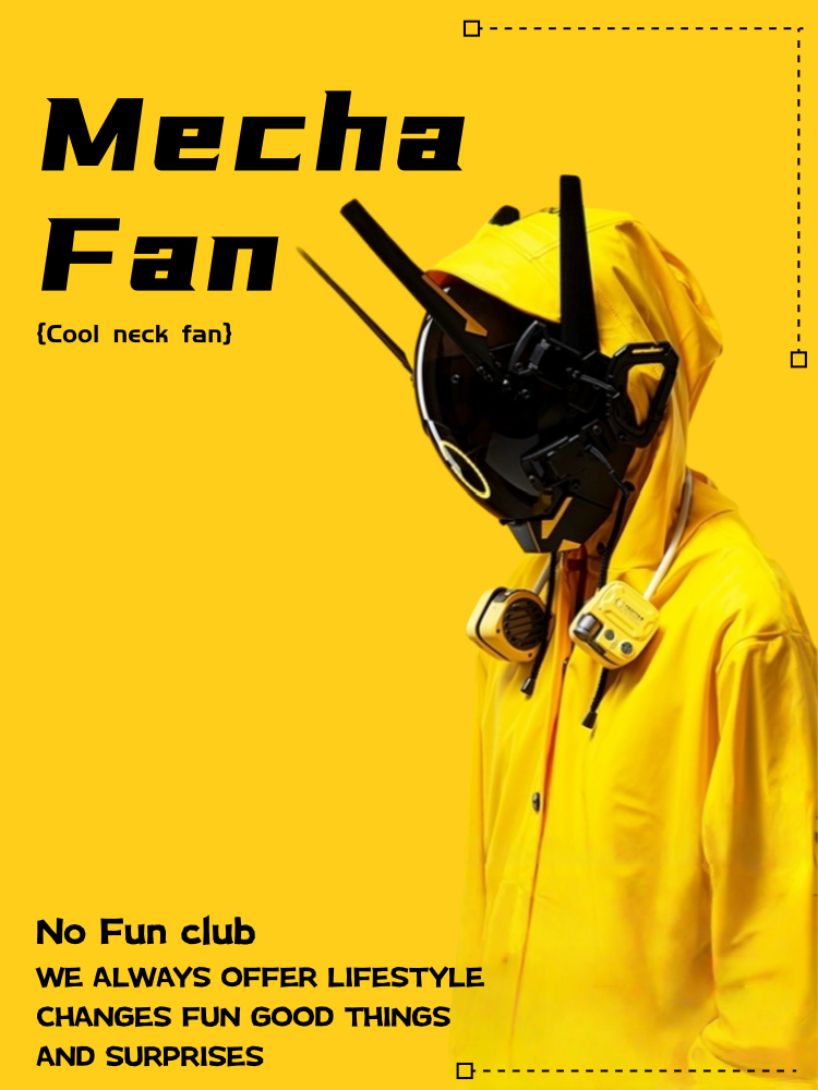 Wearable Neck Fan with Flashlight