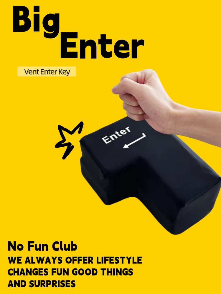 Big Enter Key USB Stress-Relief Pillow