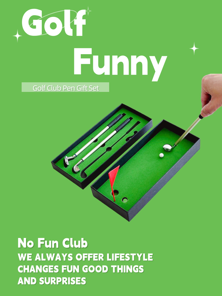 Golf Club Metal Ballpoint Pen Gift Set