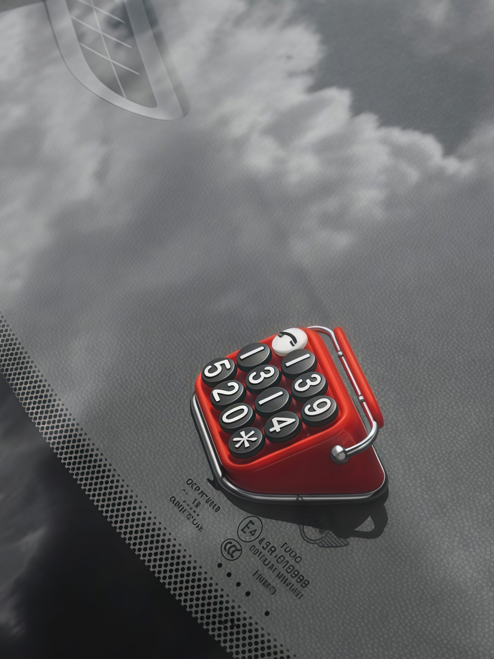 Typewriter Parking Number Plate