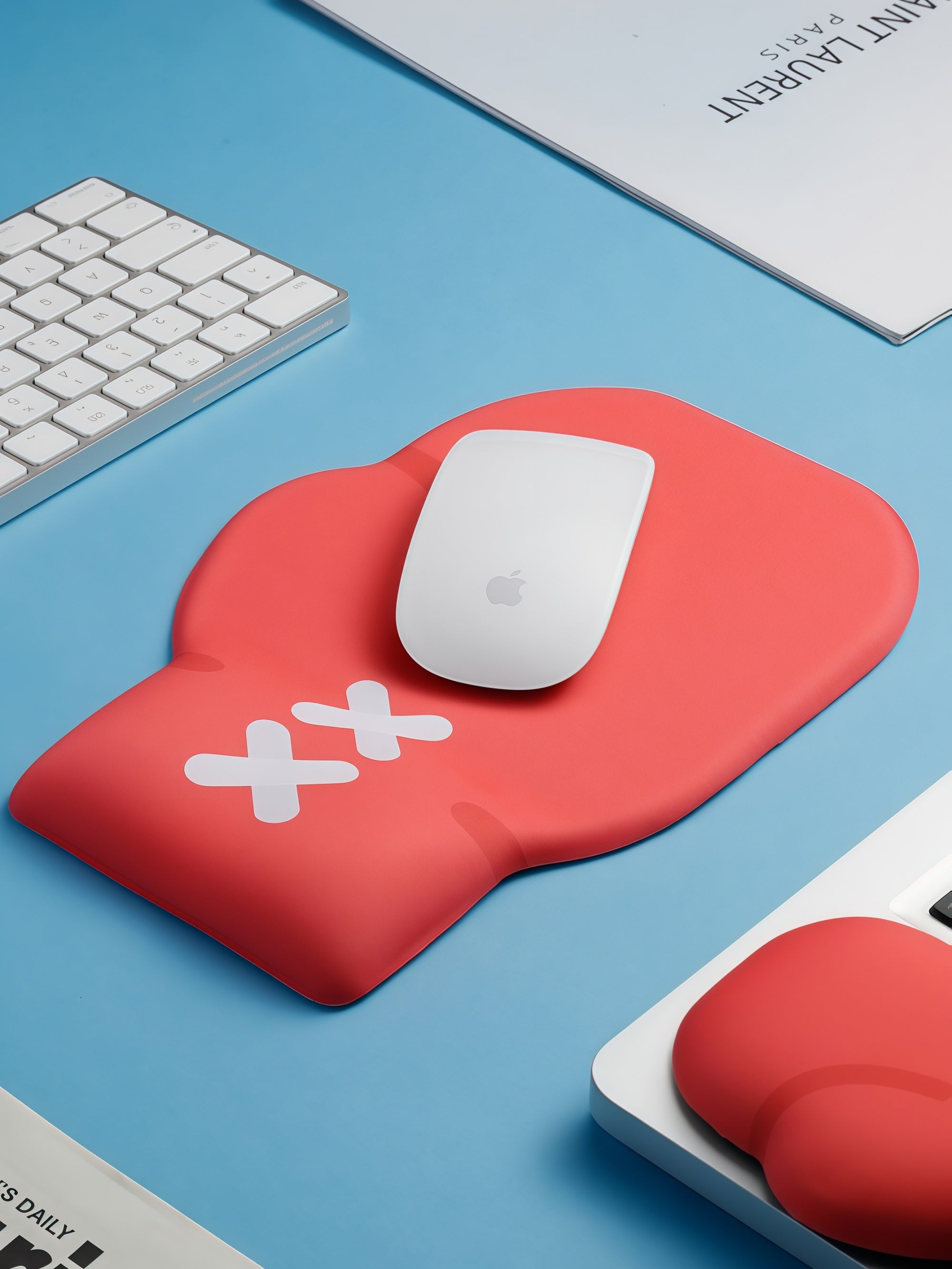 Boxing Mouse Pad & Silicone Keyboard Wrist Rest Set