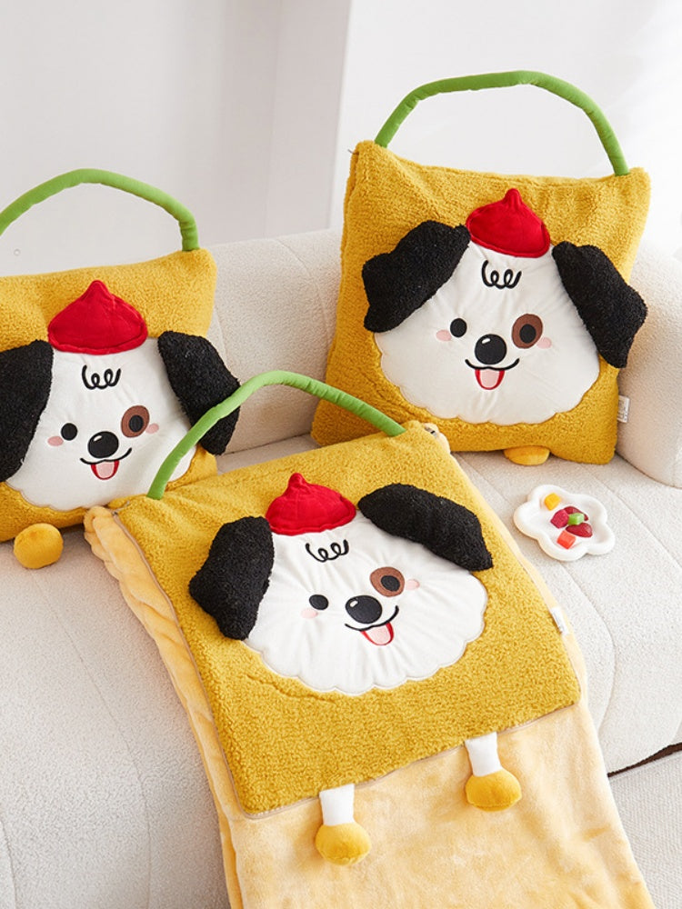 Monster Eyes Sherpa–Flannel Convertible Pillow Blanket