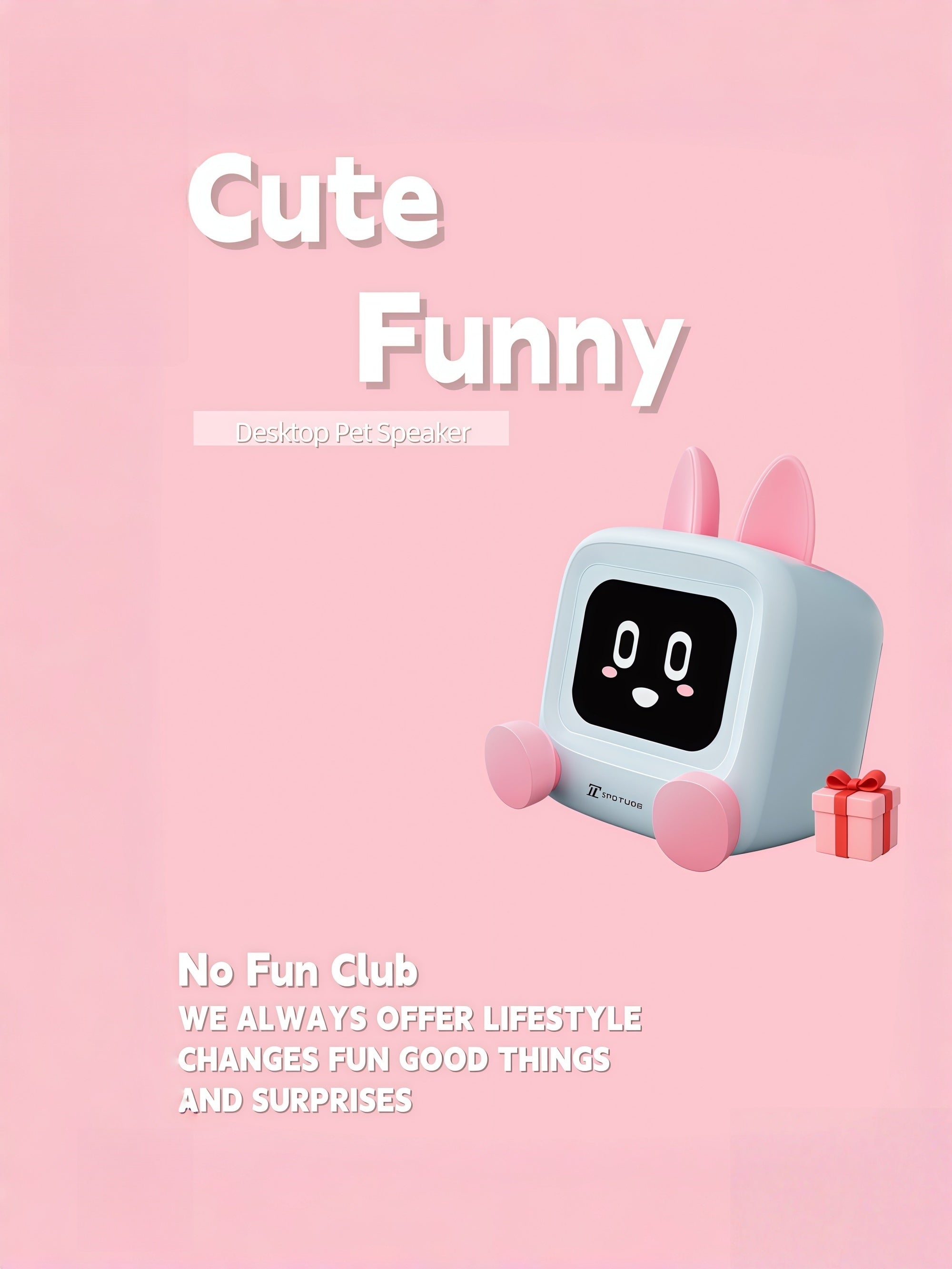 Desktop Pet Robot Clock & Bluetooth Speaker