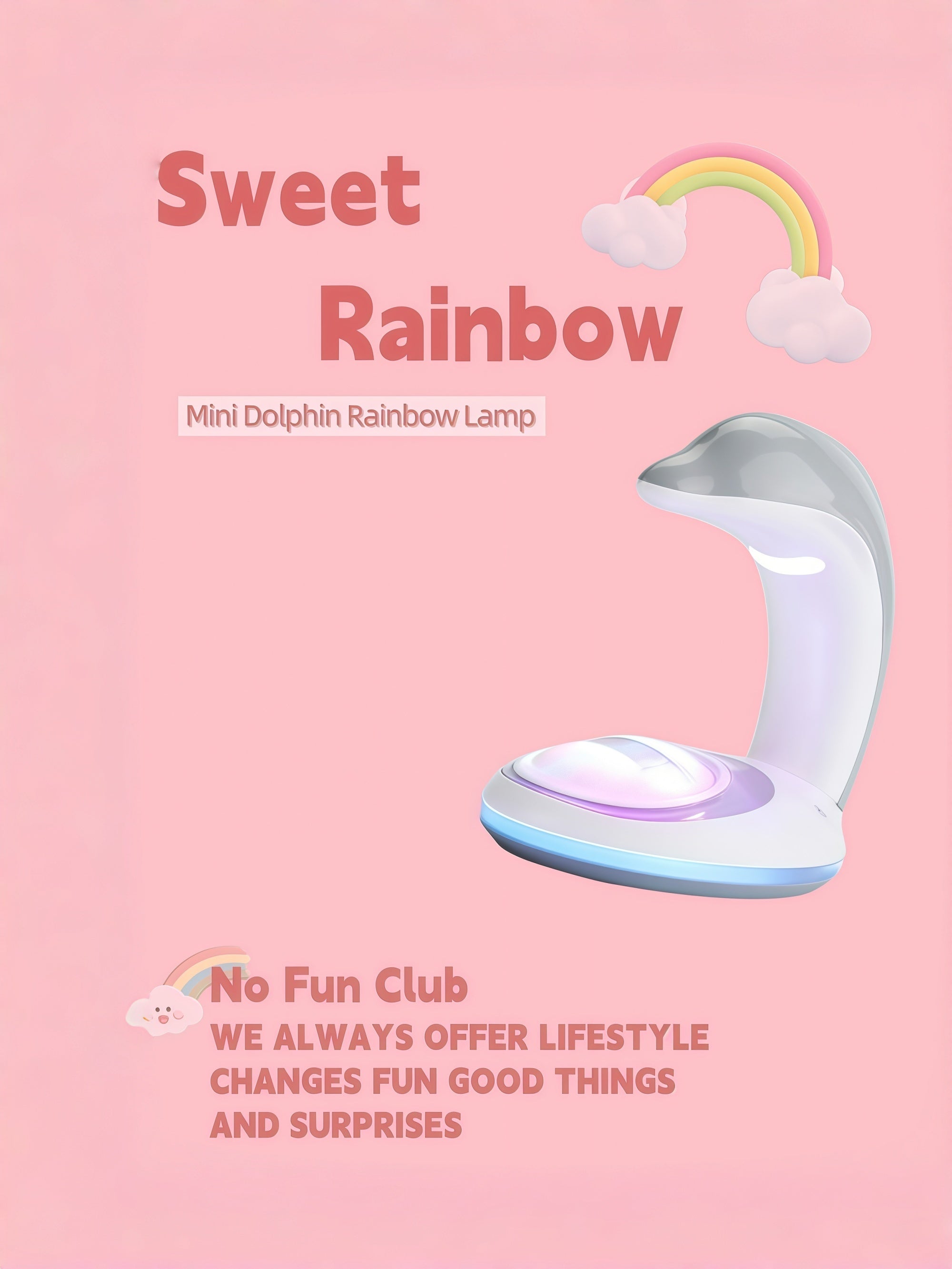 Dolphin Rainbow Night Light