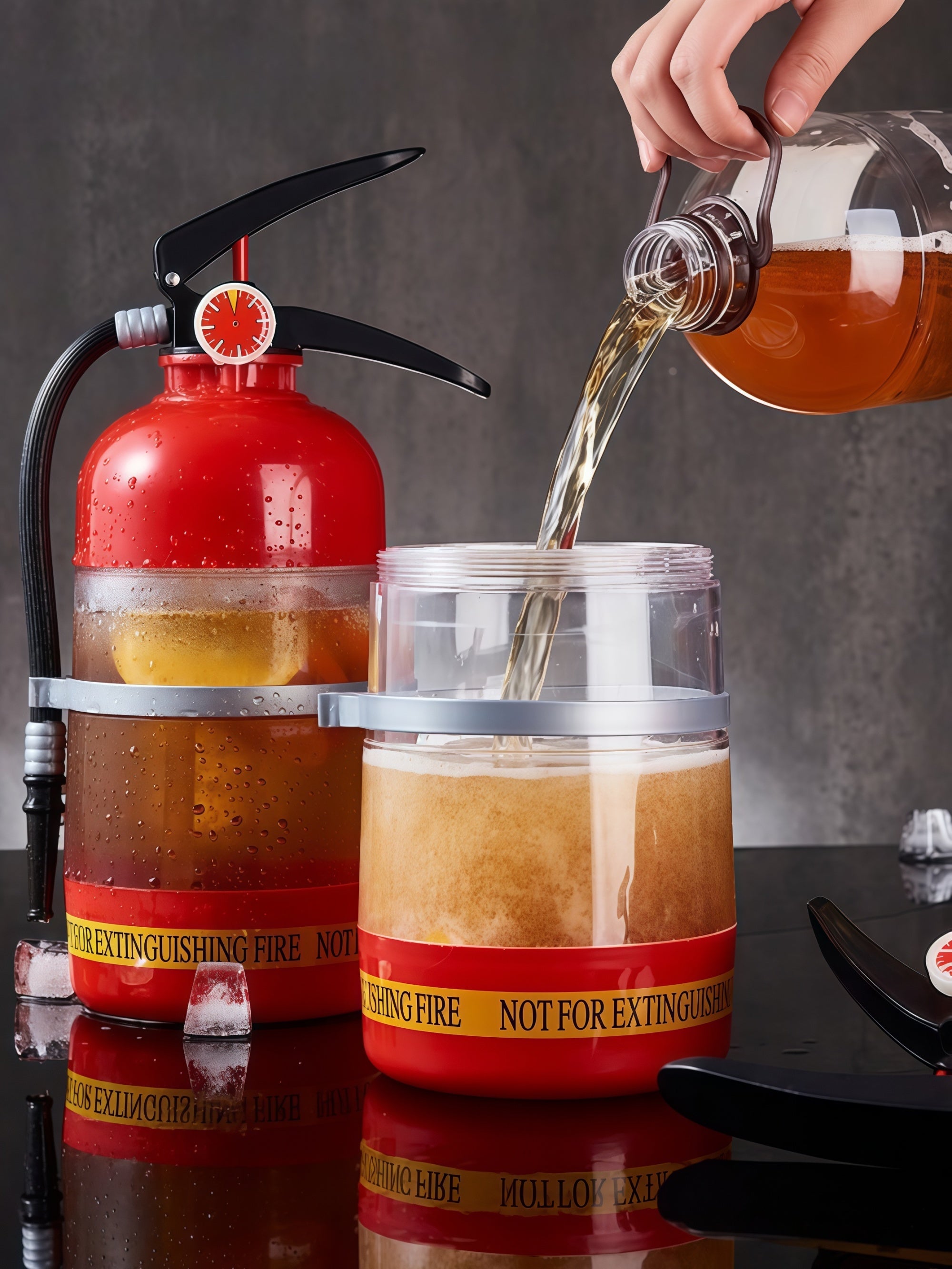 Fire-Extinguisher Beer Dispenser Keg