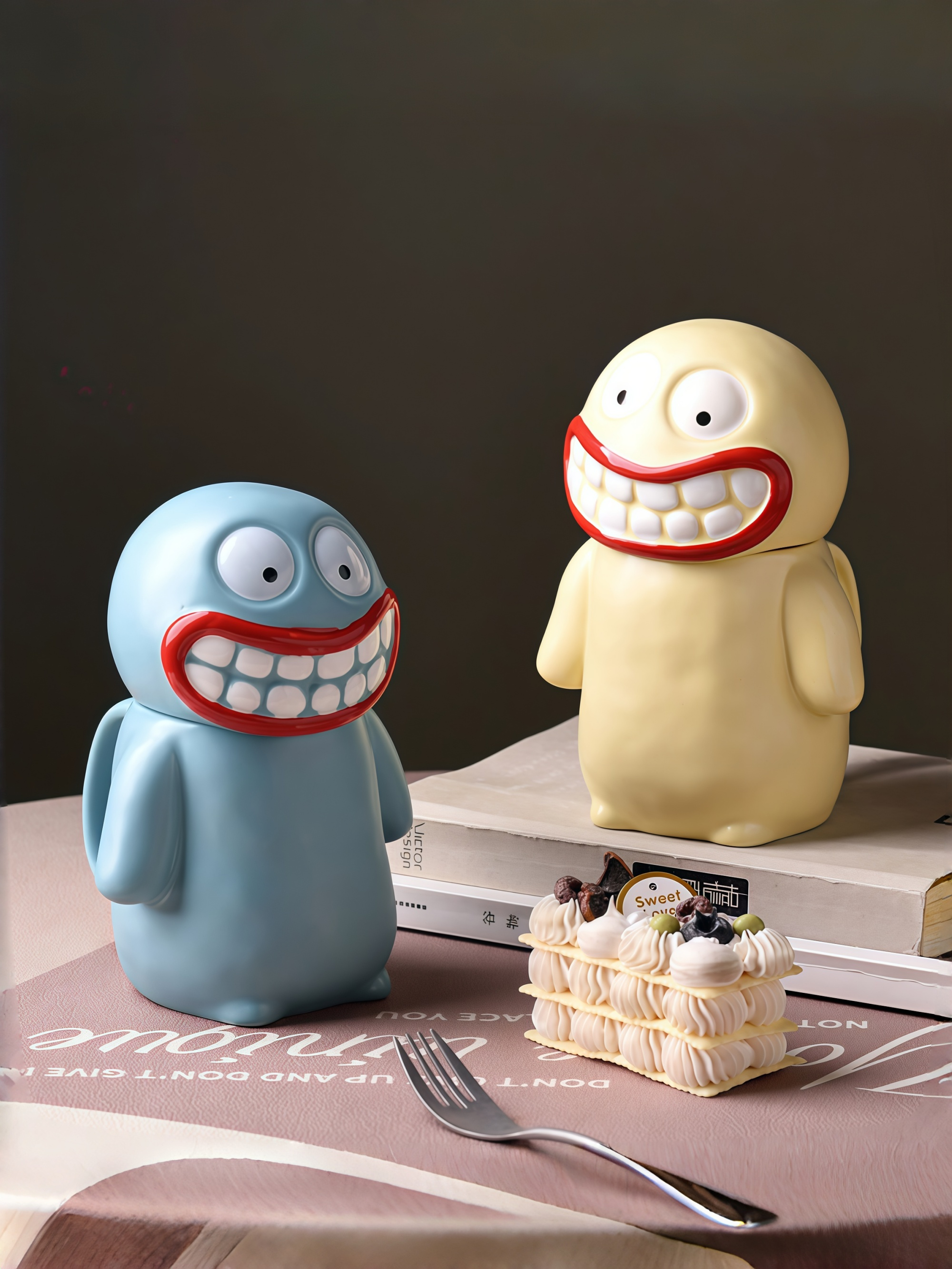 Handmade Ugly-Cute “Mud Monster” Big Mouth Mug