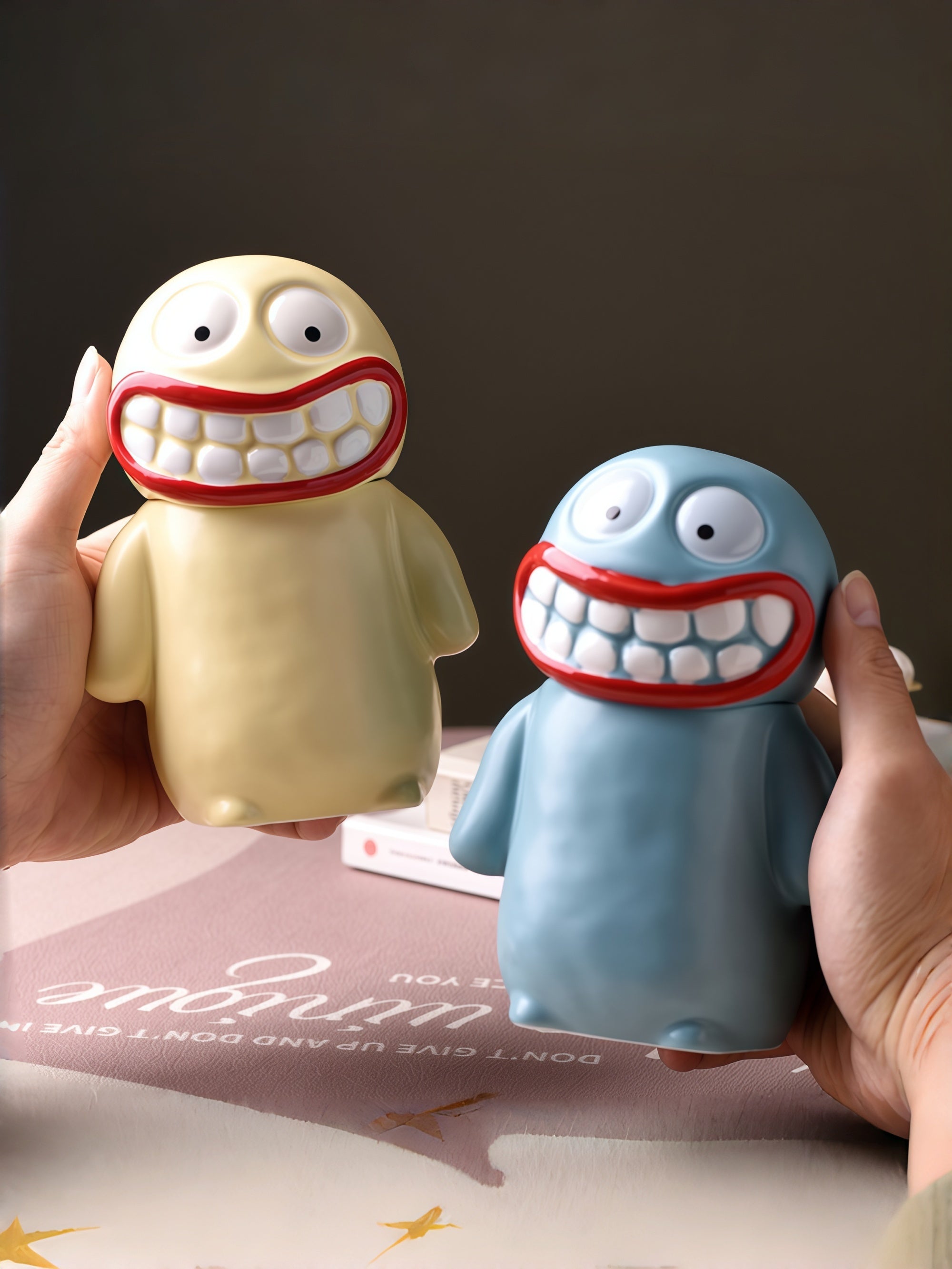 Handmade Ugly-Cute “Mud Monster” Big Mouth Mug