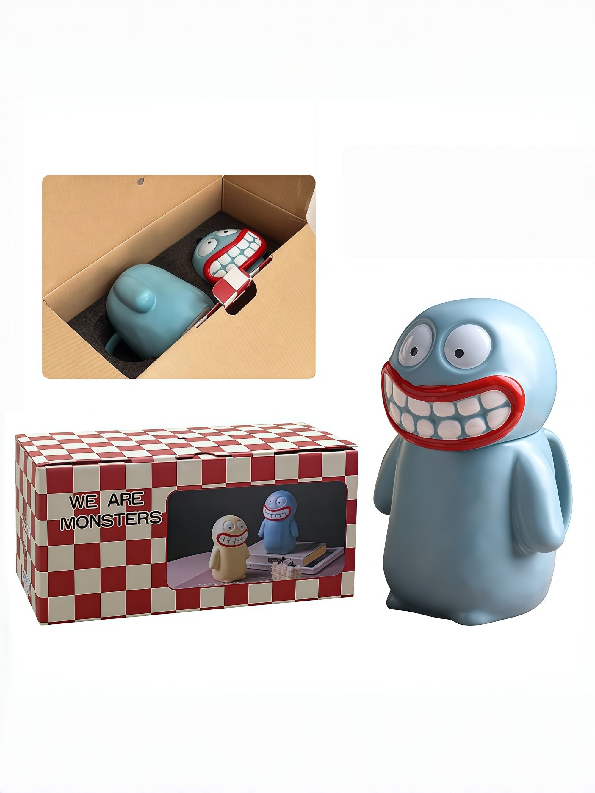 Handmade Ugly-Cute “Mud Monster” Big Mouth Mug