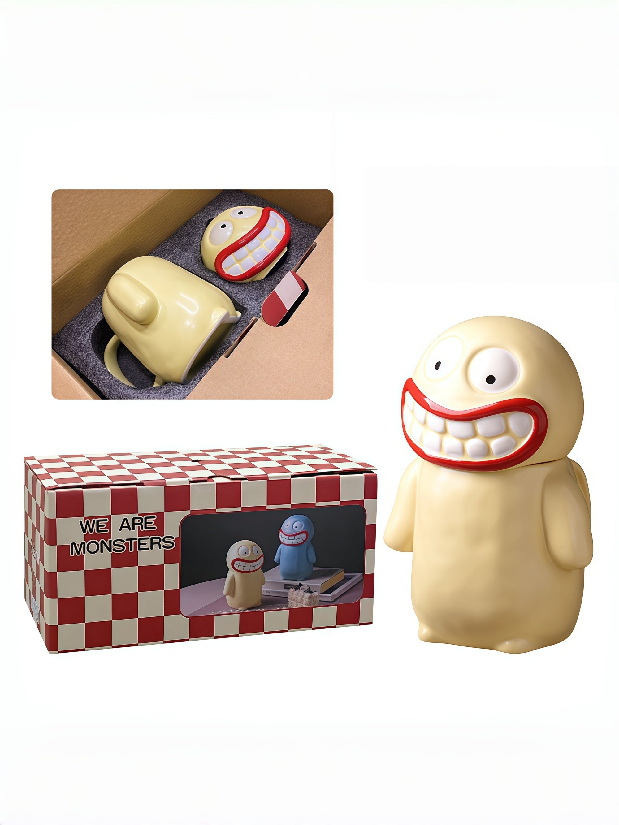 Handmade Ugly-Cute “Mud Monster” Big Mouth Mug