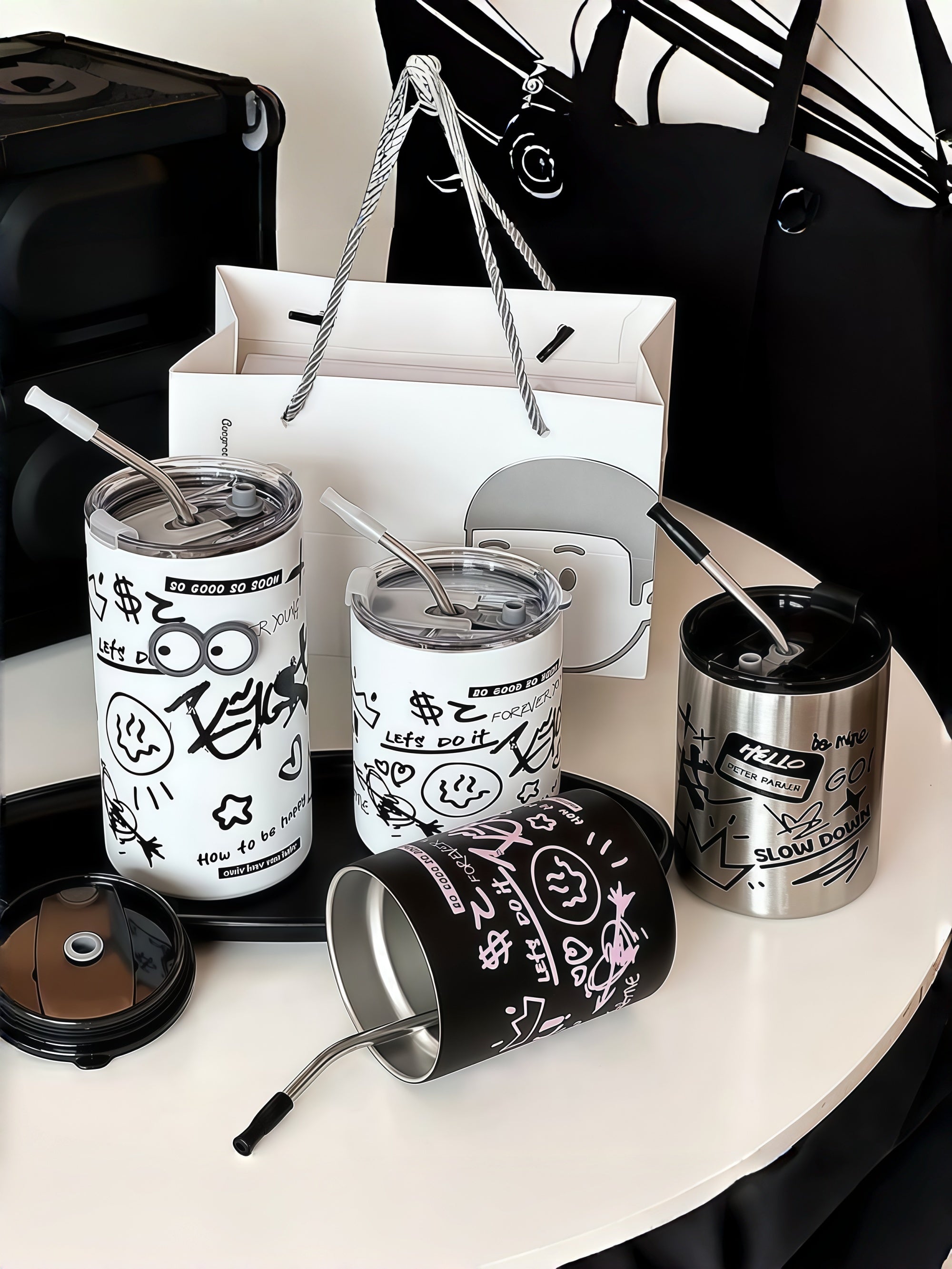 Ins-Style Stainless Steel Coffee Tumbler