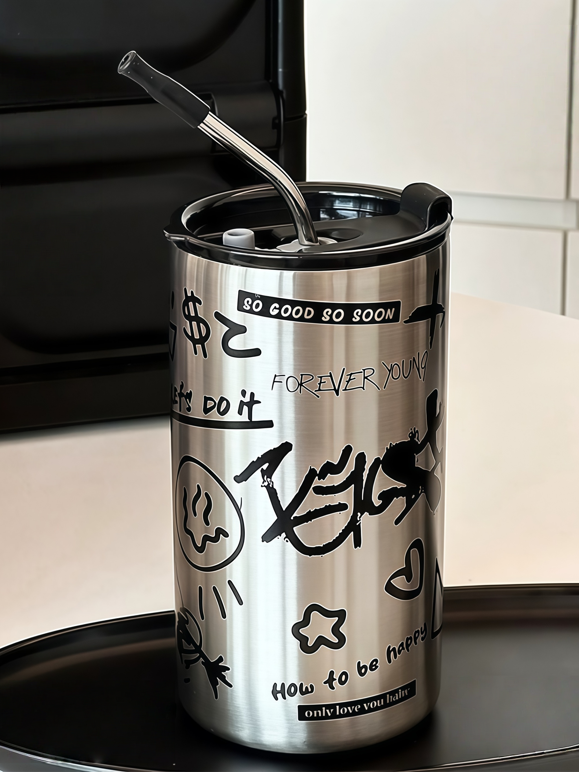 Ins-Style Stainless Steel Coffee Tumbler