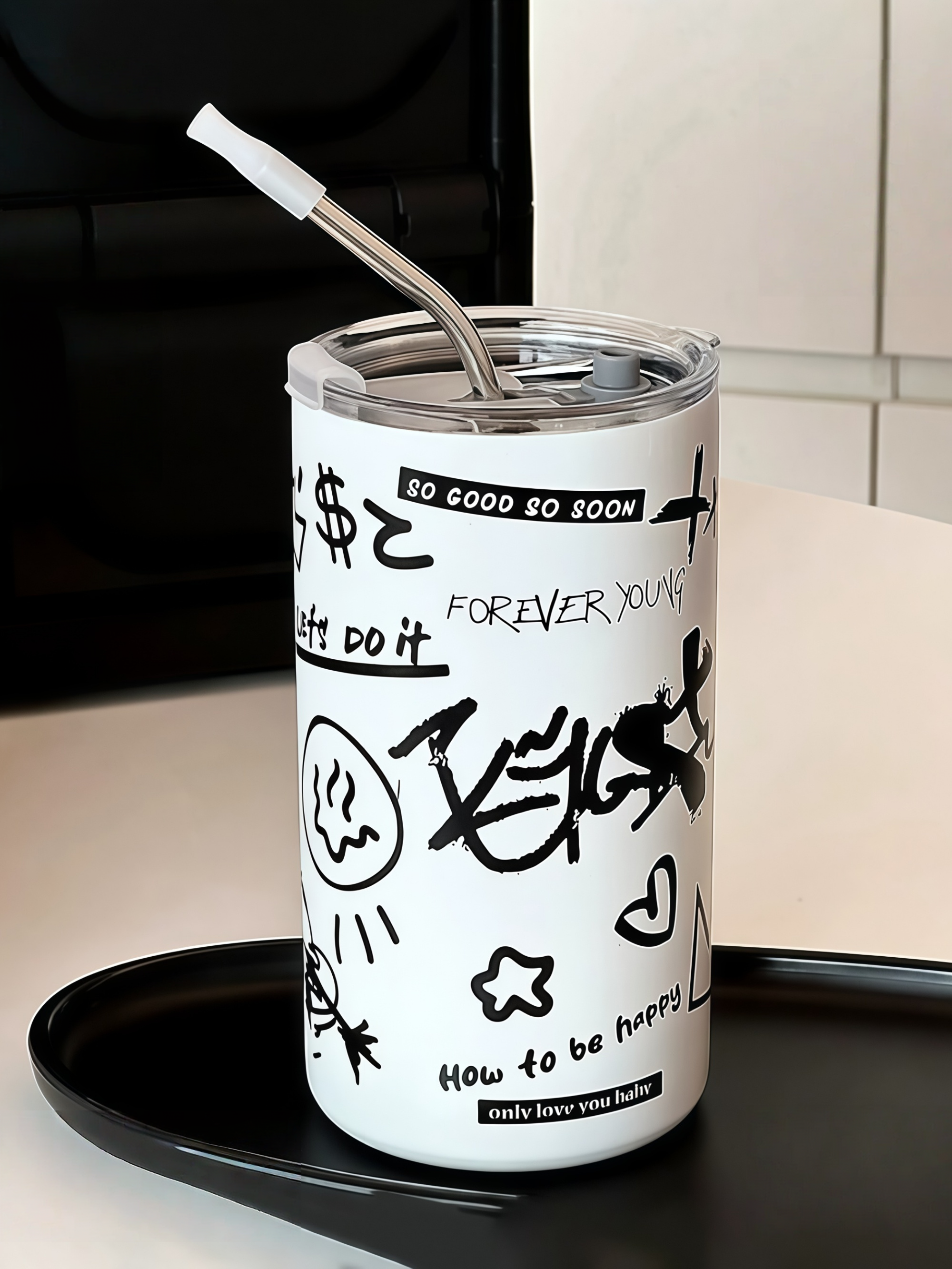 Ins-Style Stainless Steel Coffee Tumbler