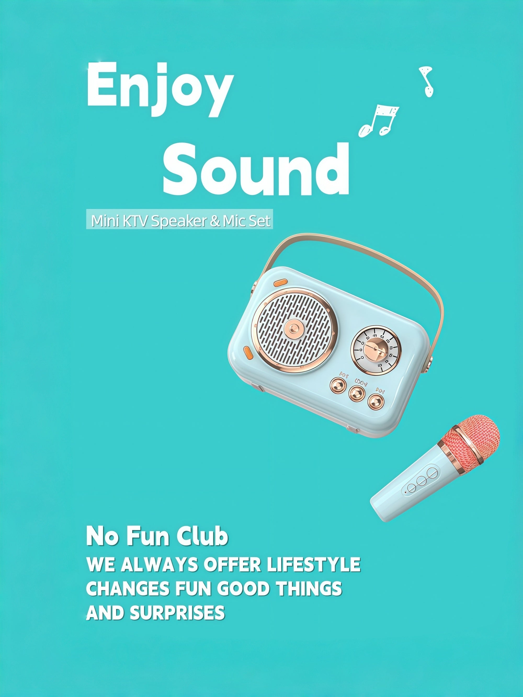 Mini Wireless Karaoke Speaker & Microphone