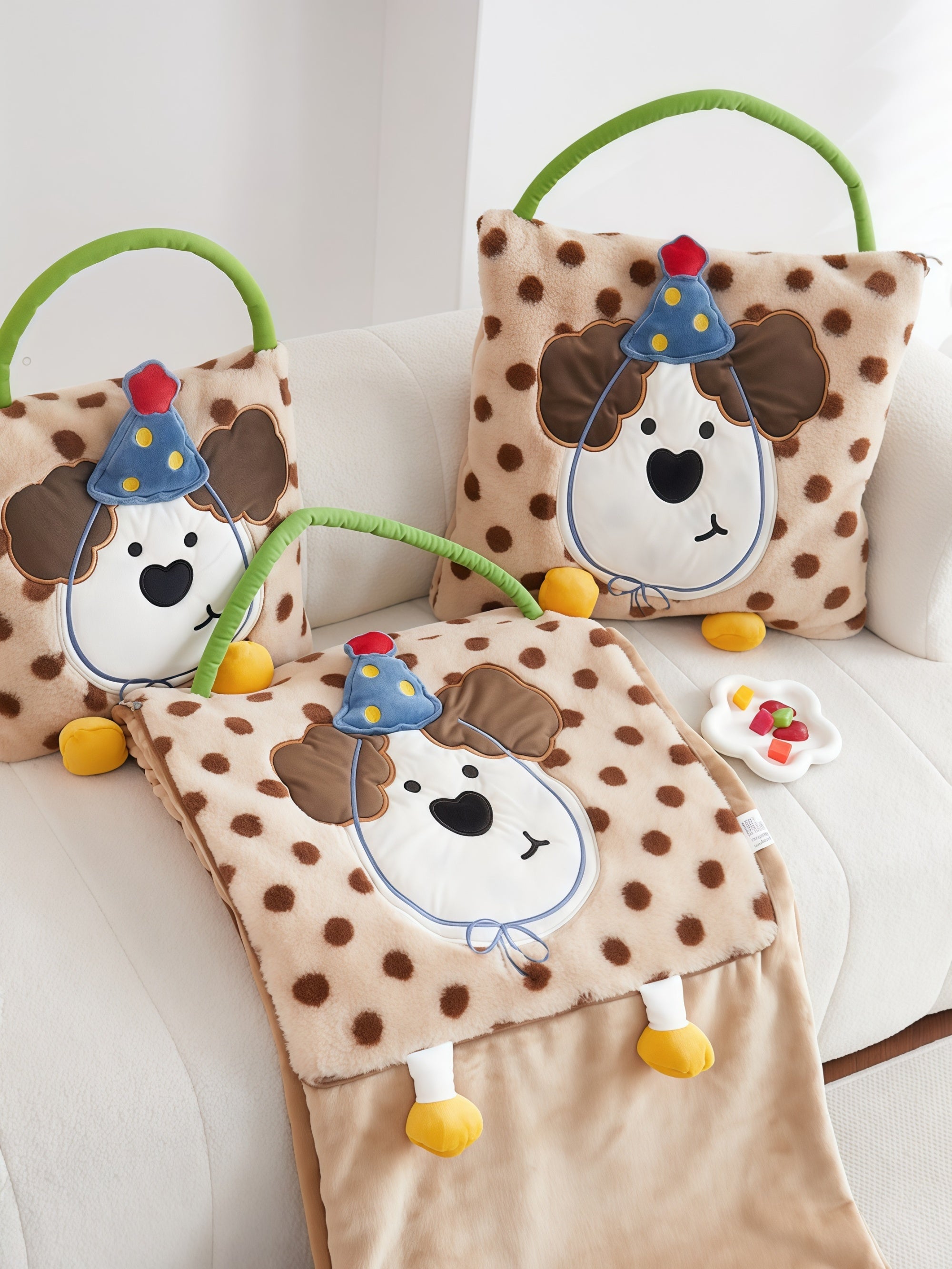 Monster Eyes Sherpa–Flannel Convertible Pillow Blanket