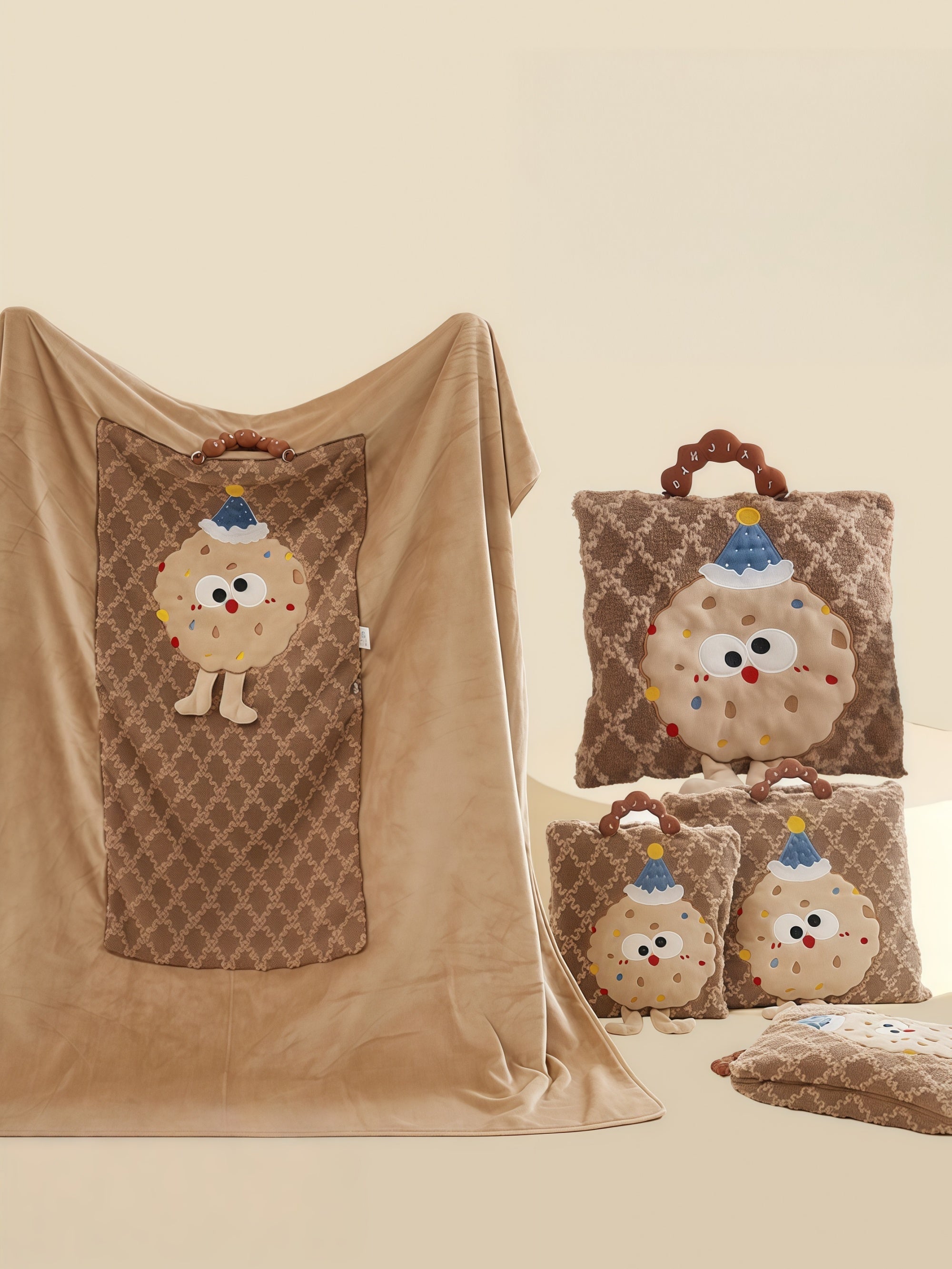 Monster Eyes Sherpa–Flannel Convertible Pillow Blanket