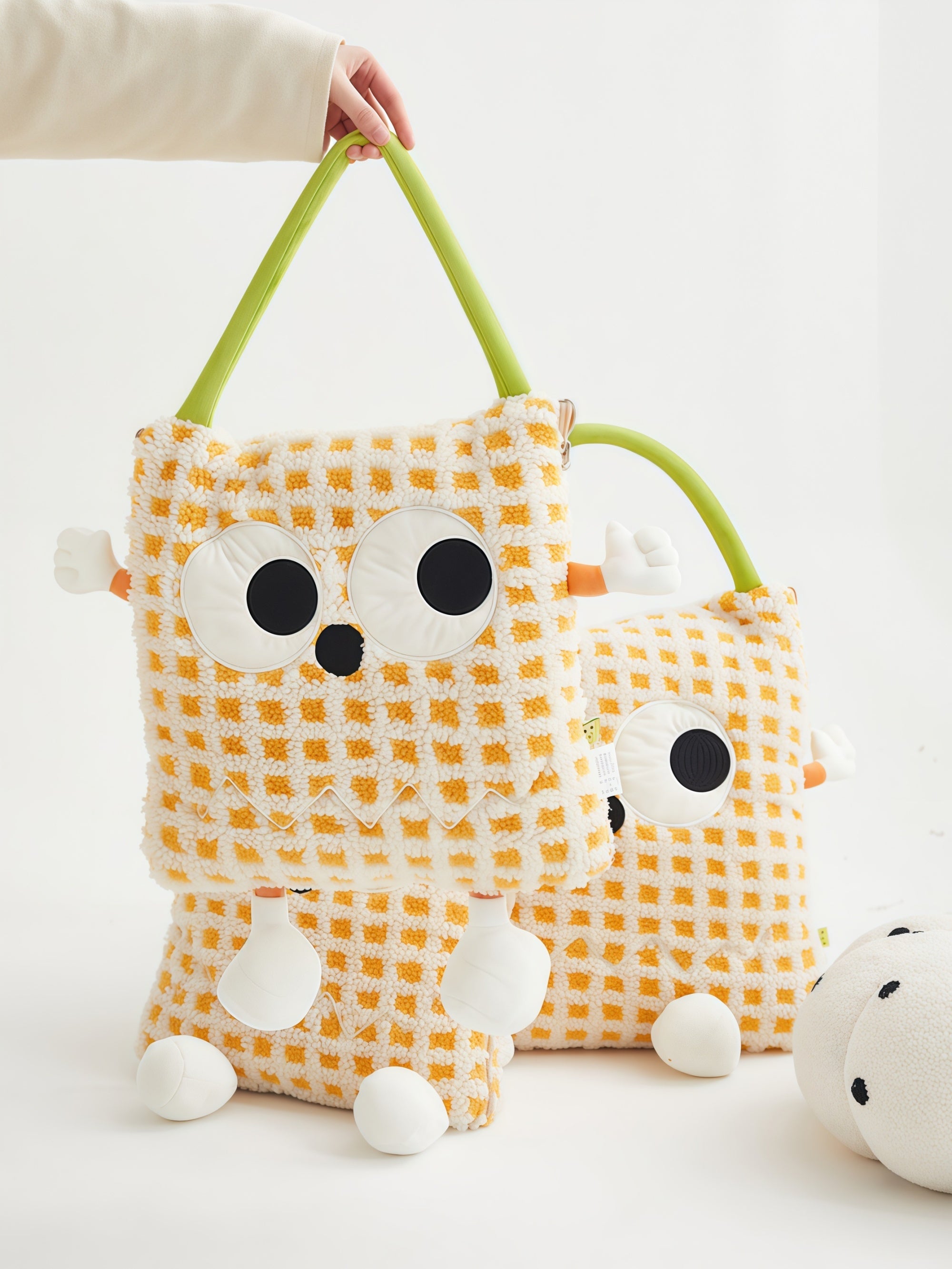 Monster Eyes Sherpa–Flannel Convertible Pillow Blanket