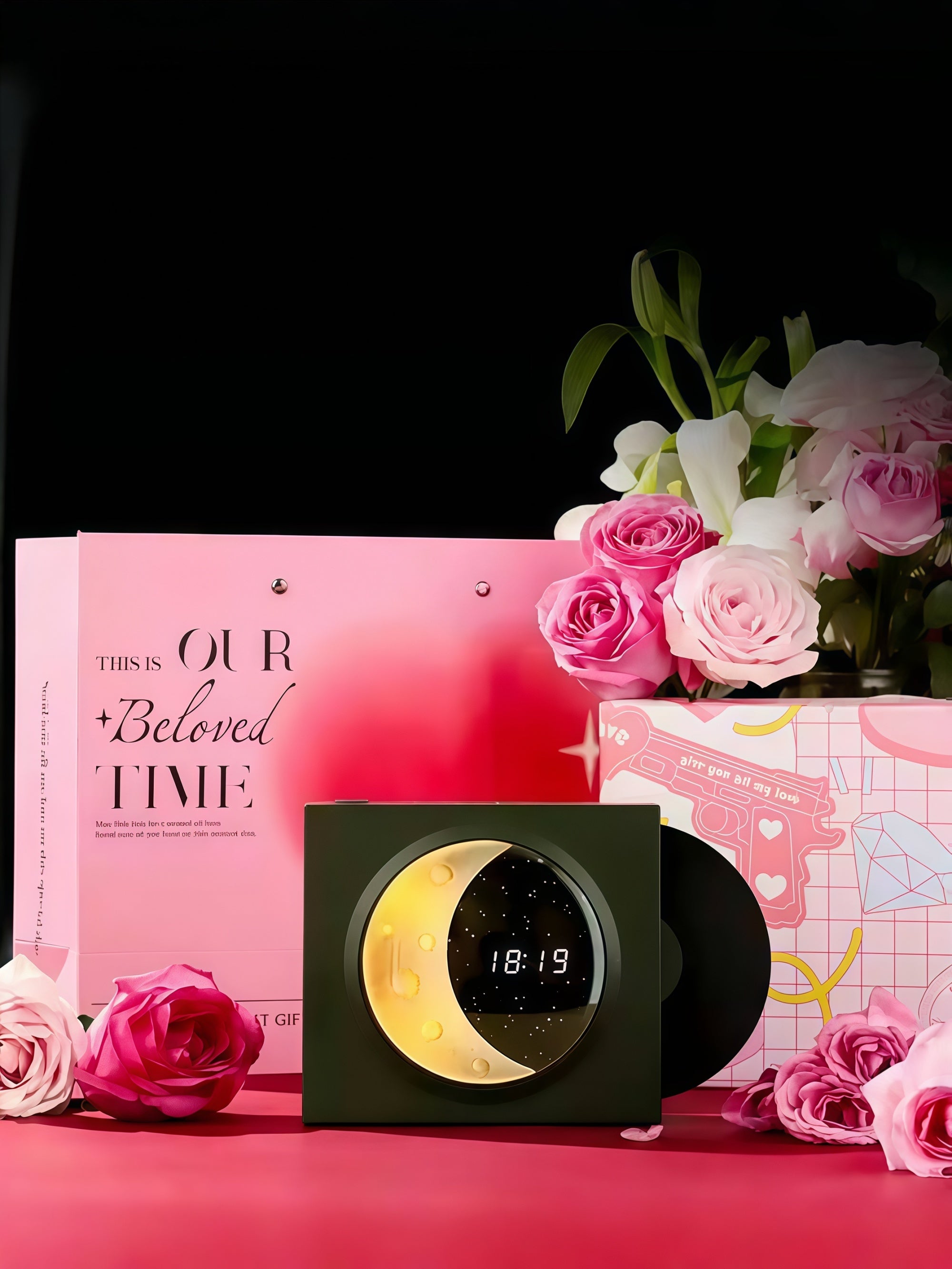 Moon-Dial Retro Vinyl Bluetooth Speaker