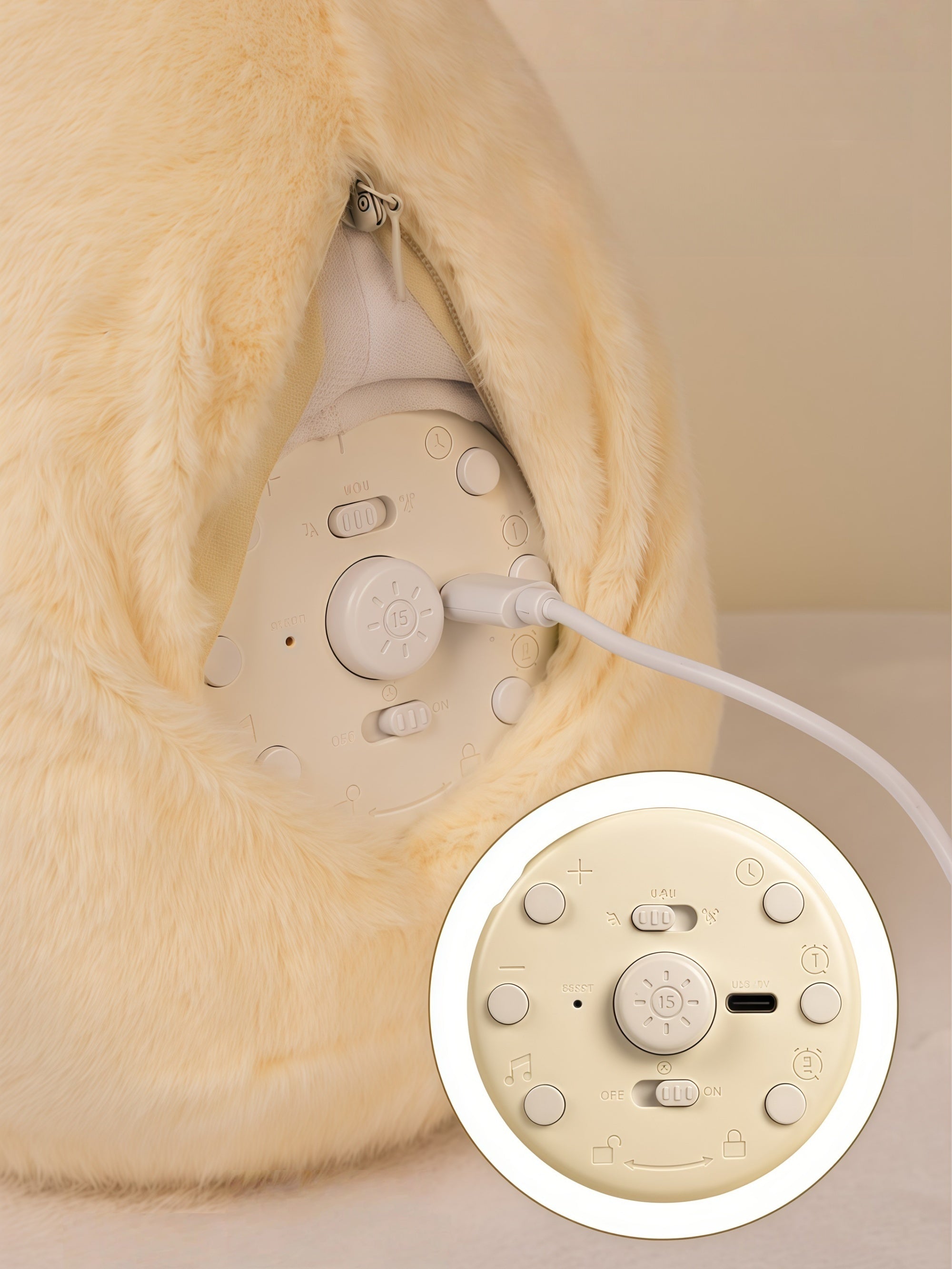 Plush Capybara Alarm Clock Night Light