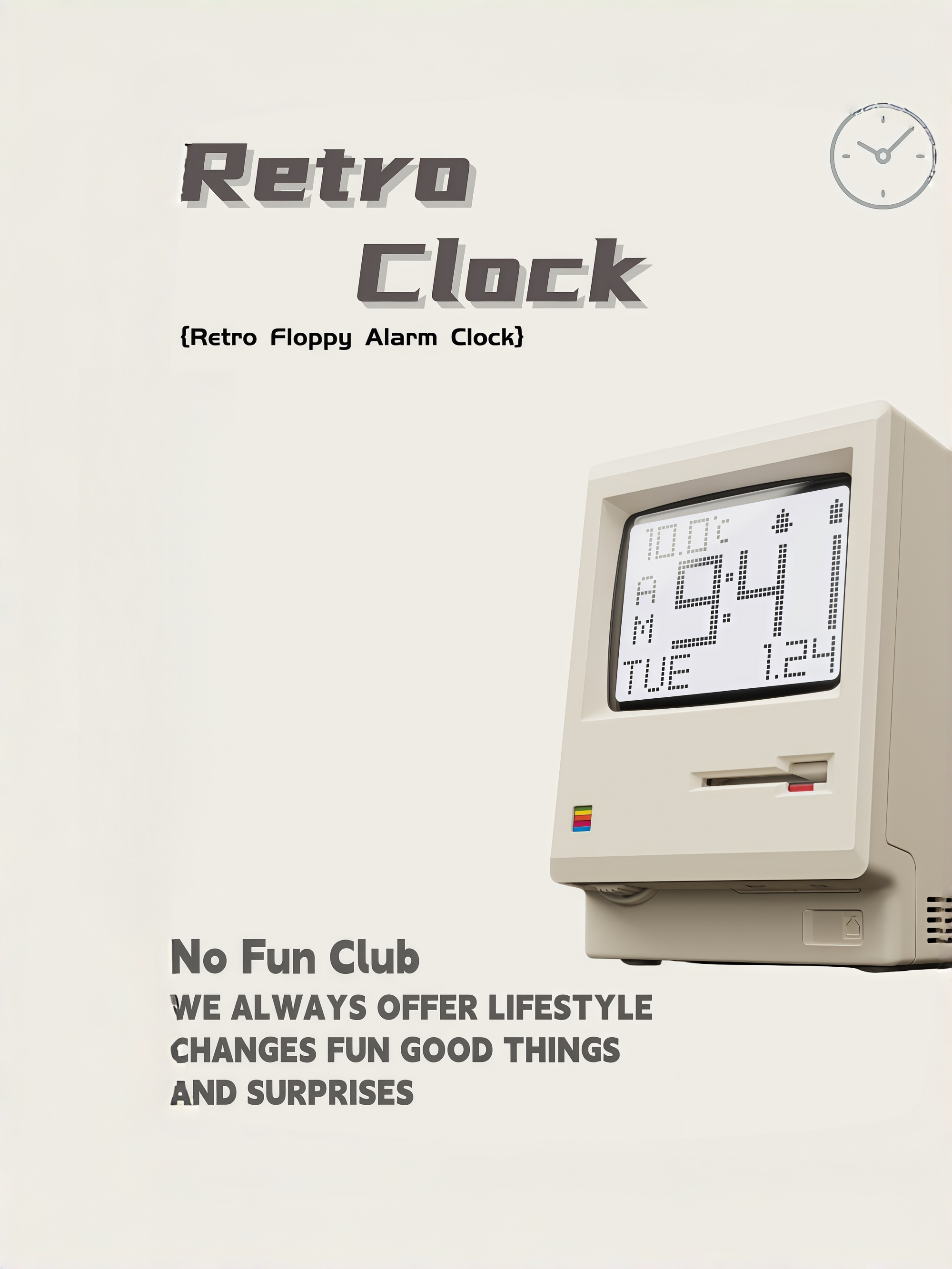 Retro Floppy Alarm Clock