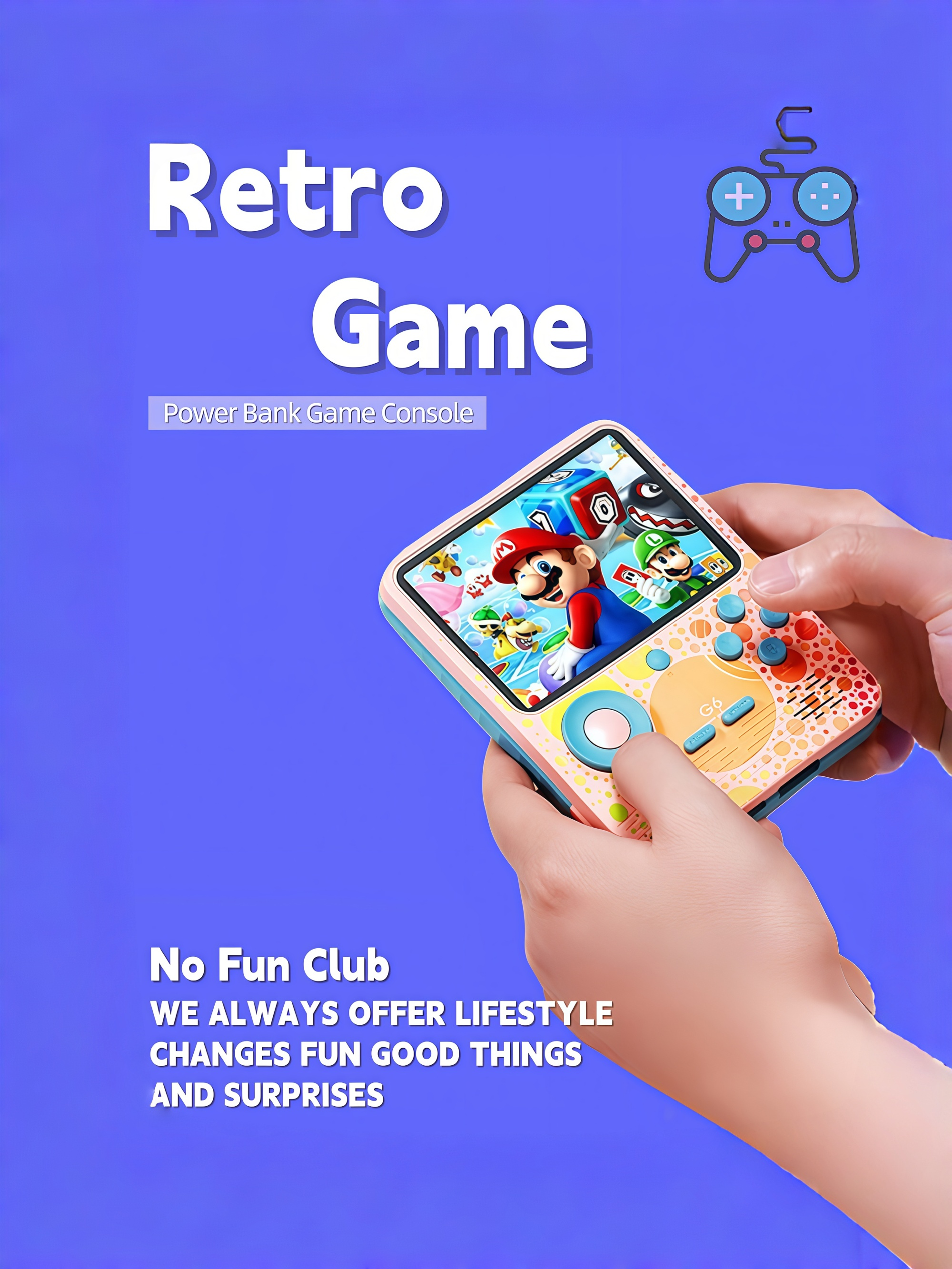 Retro Handheld Game Console Power Bank