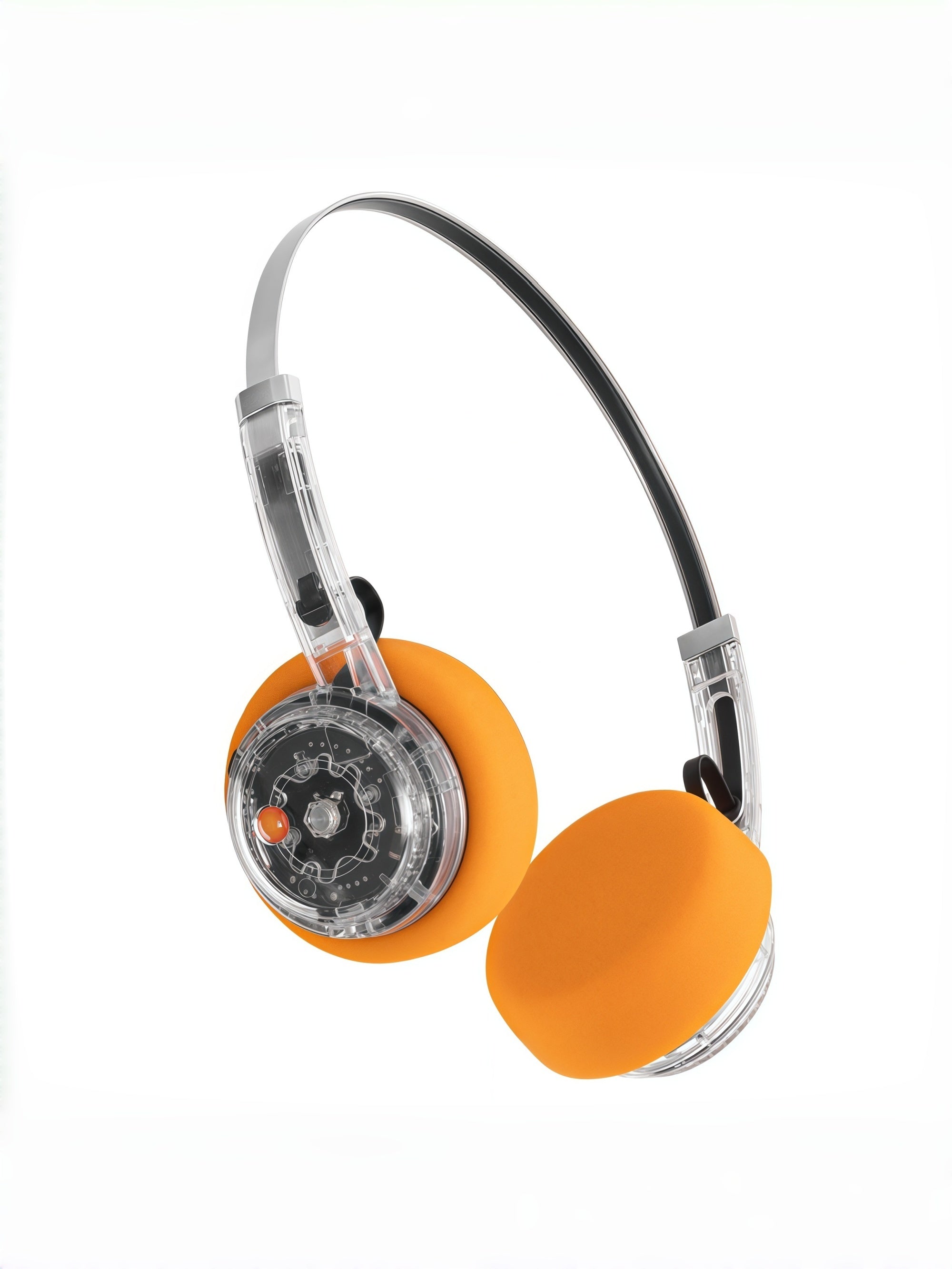 Retro Transparent Metal Headband Bluetooth Headphones