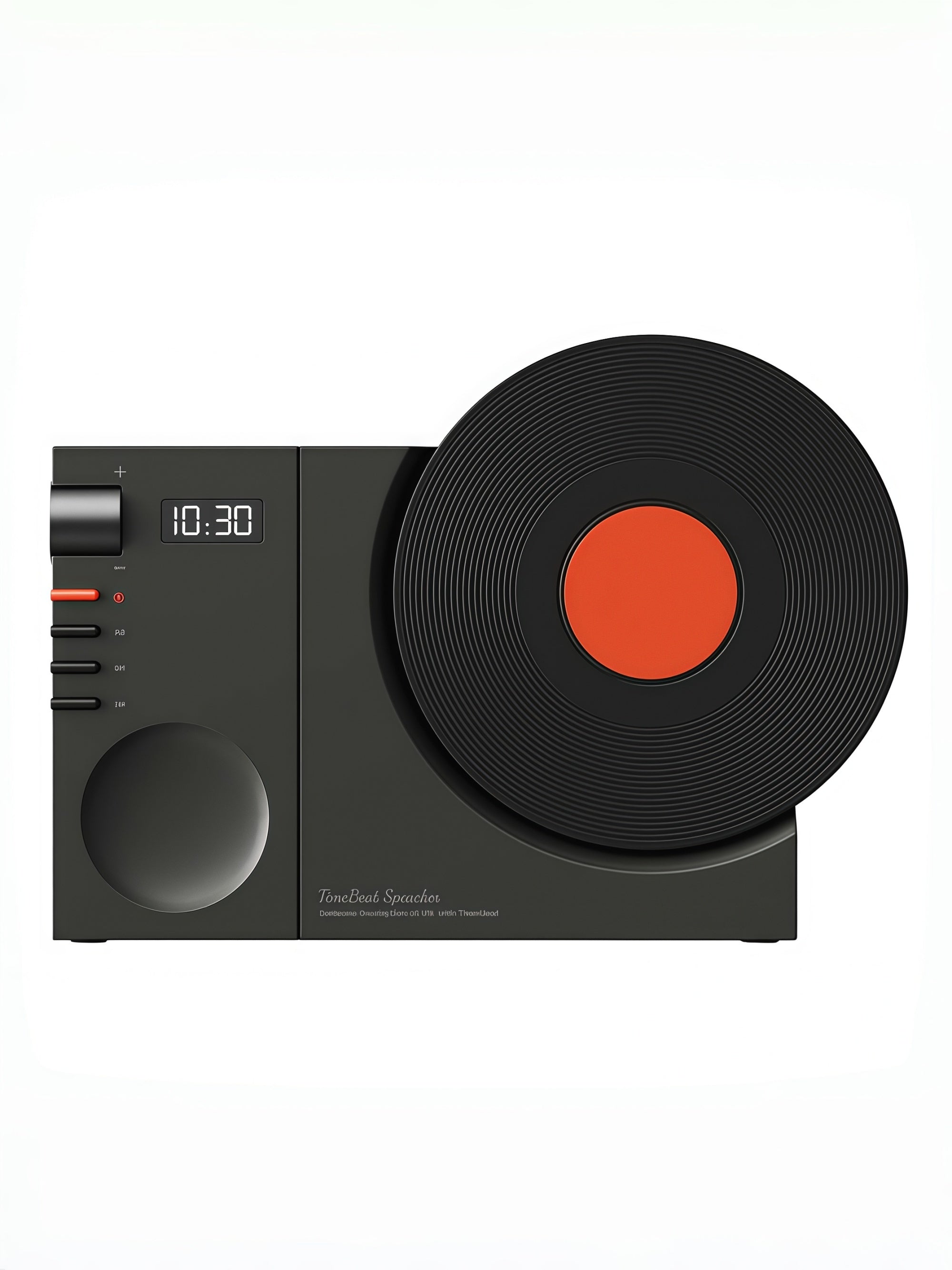 Retro Vinyl Bluetooth Speaker with Clock