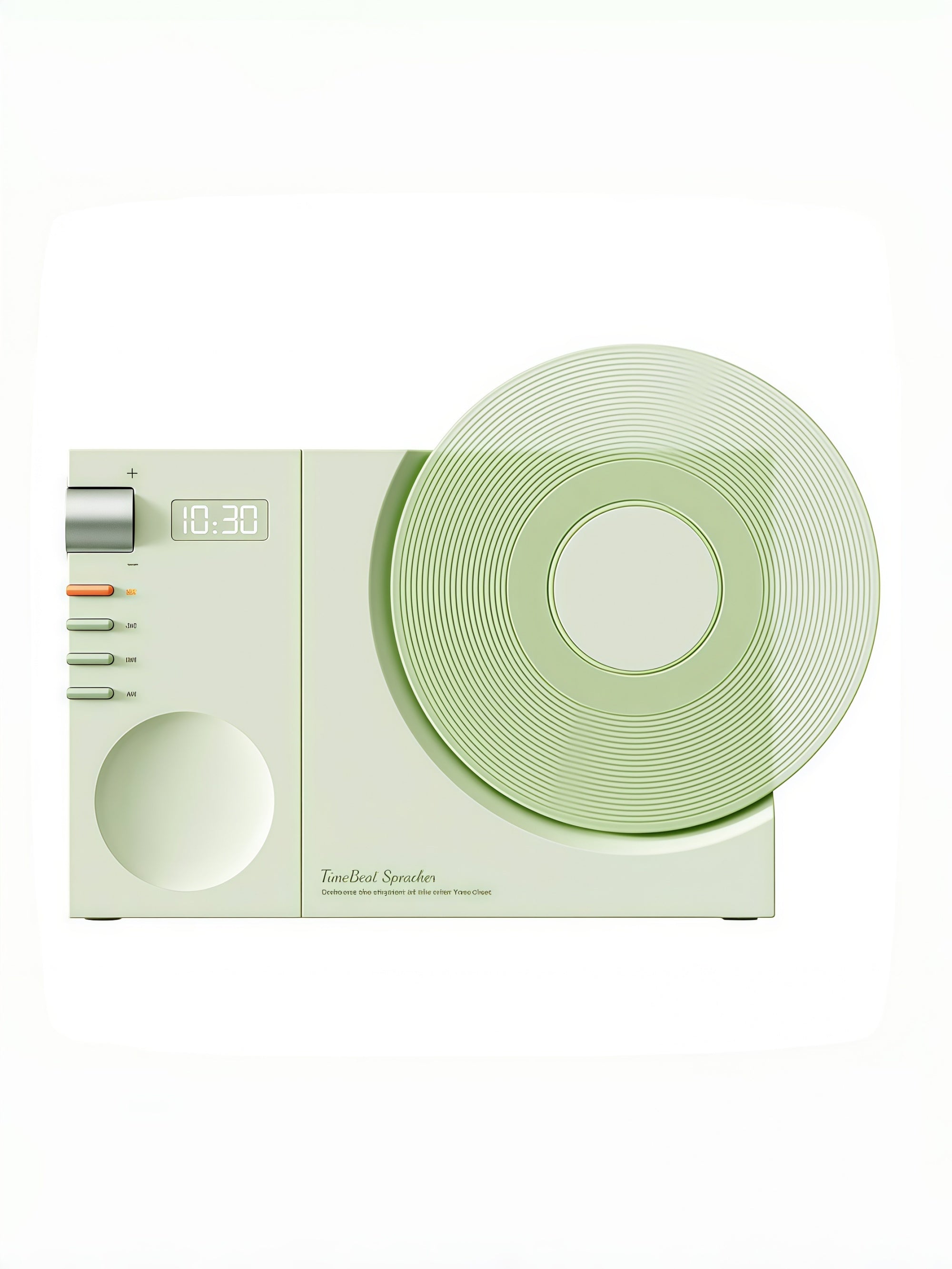 Retro Vinyl Bluetooth Speaker with Clock