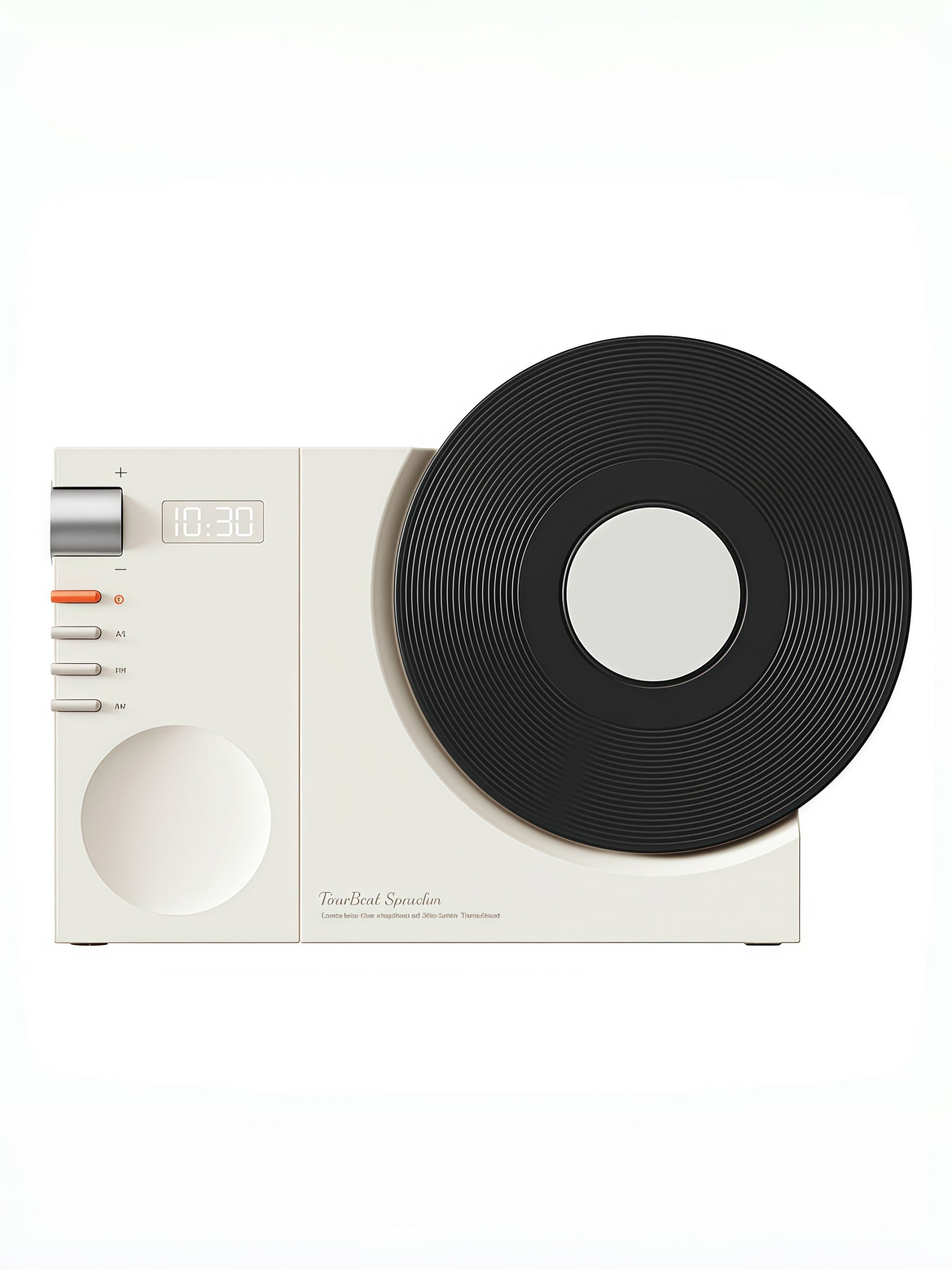 Retro Vinyl Bluetooth Speaker with Clock