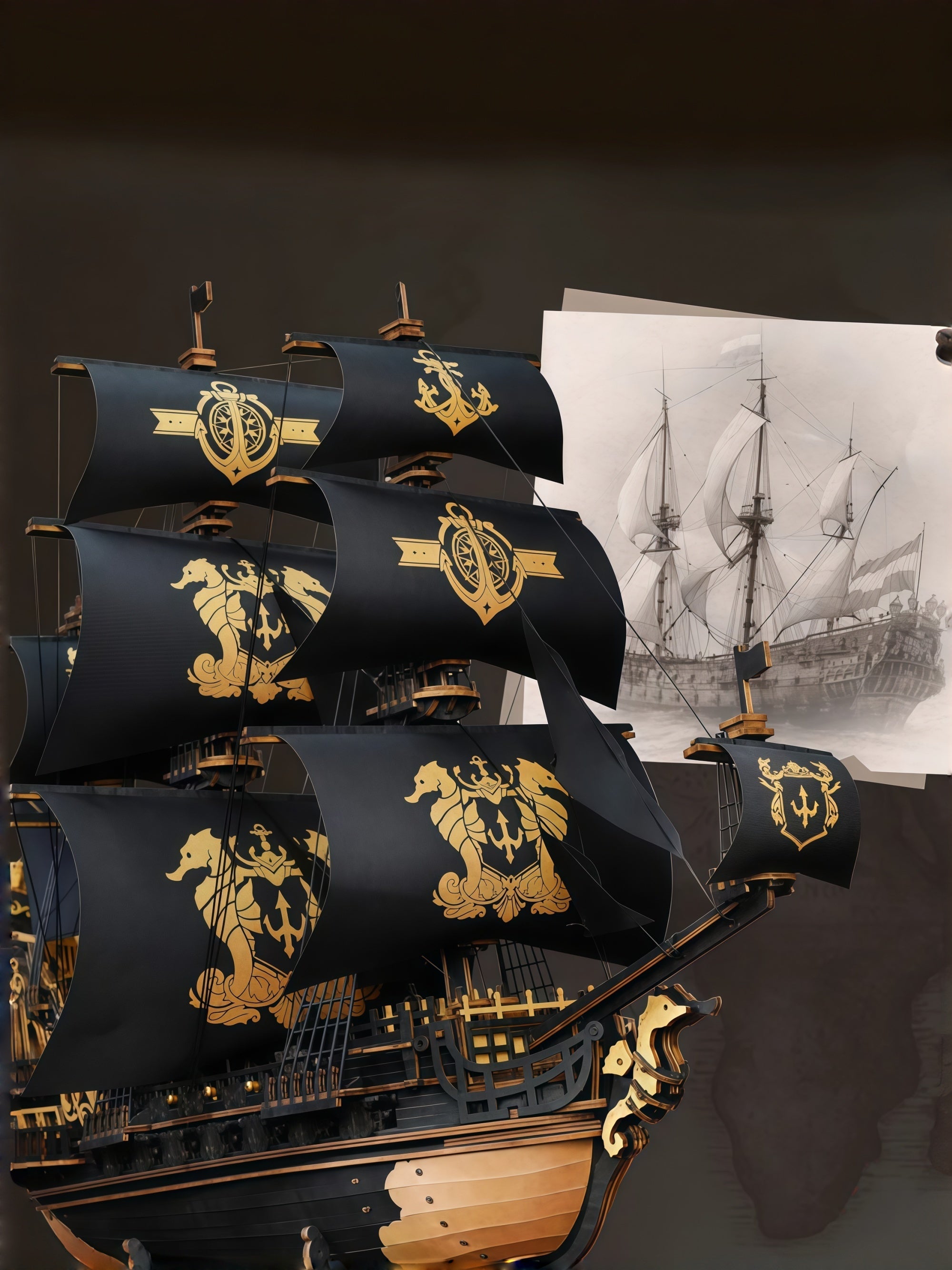 3D Wooden Ship Model Kit