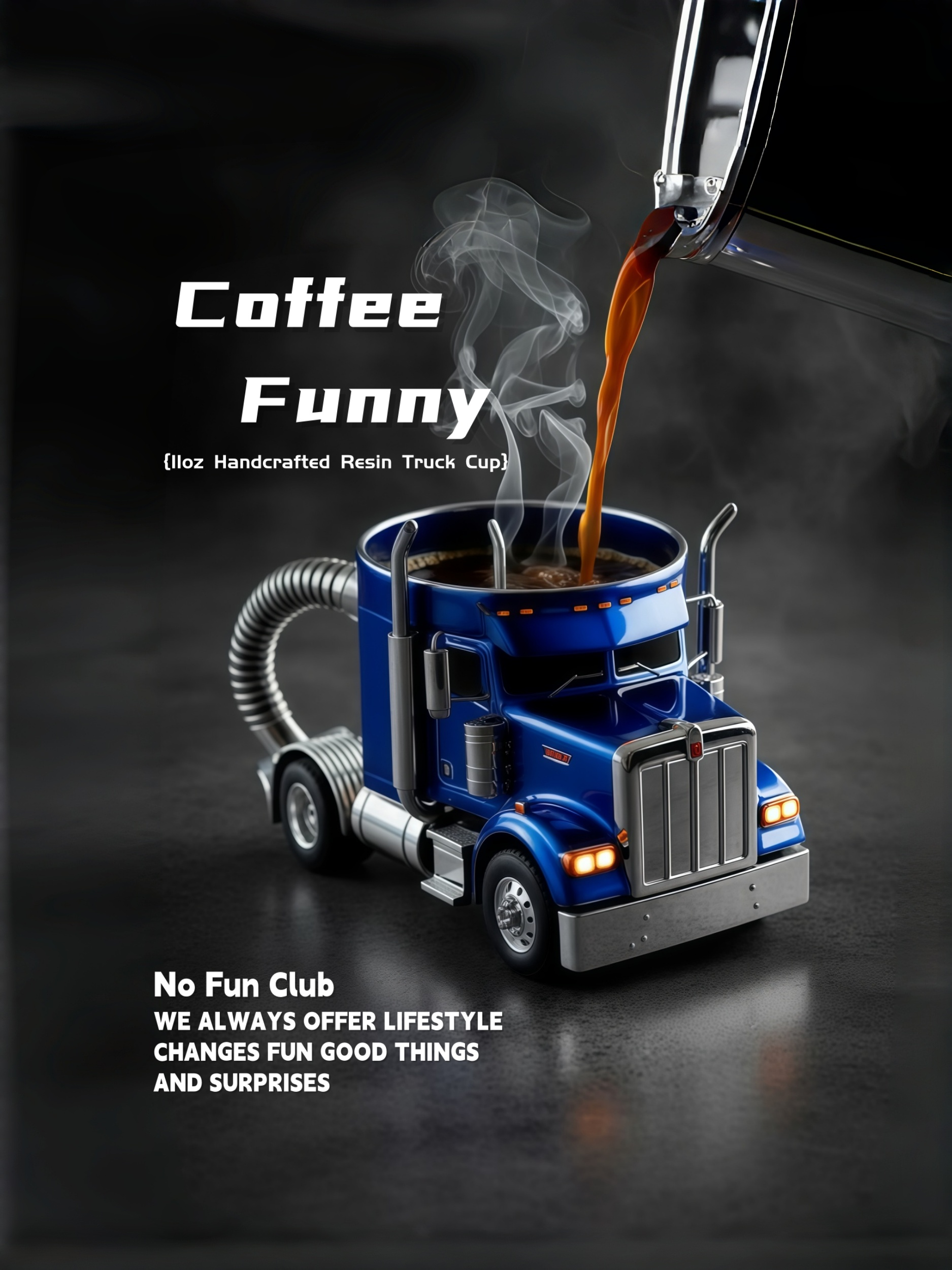 11oz Handcrafted Resin Truck Cup