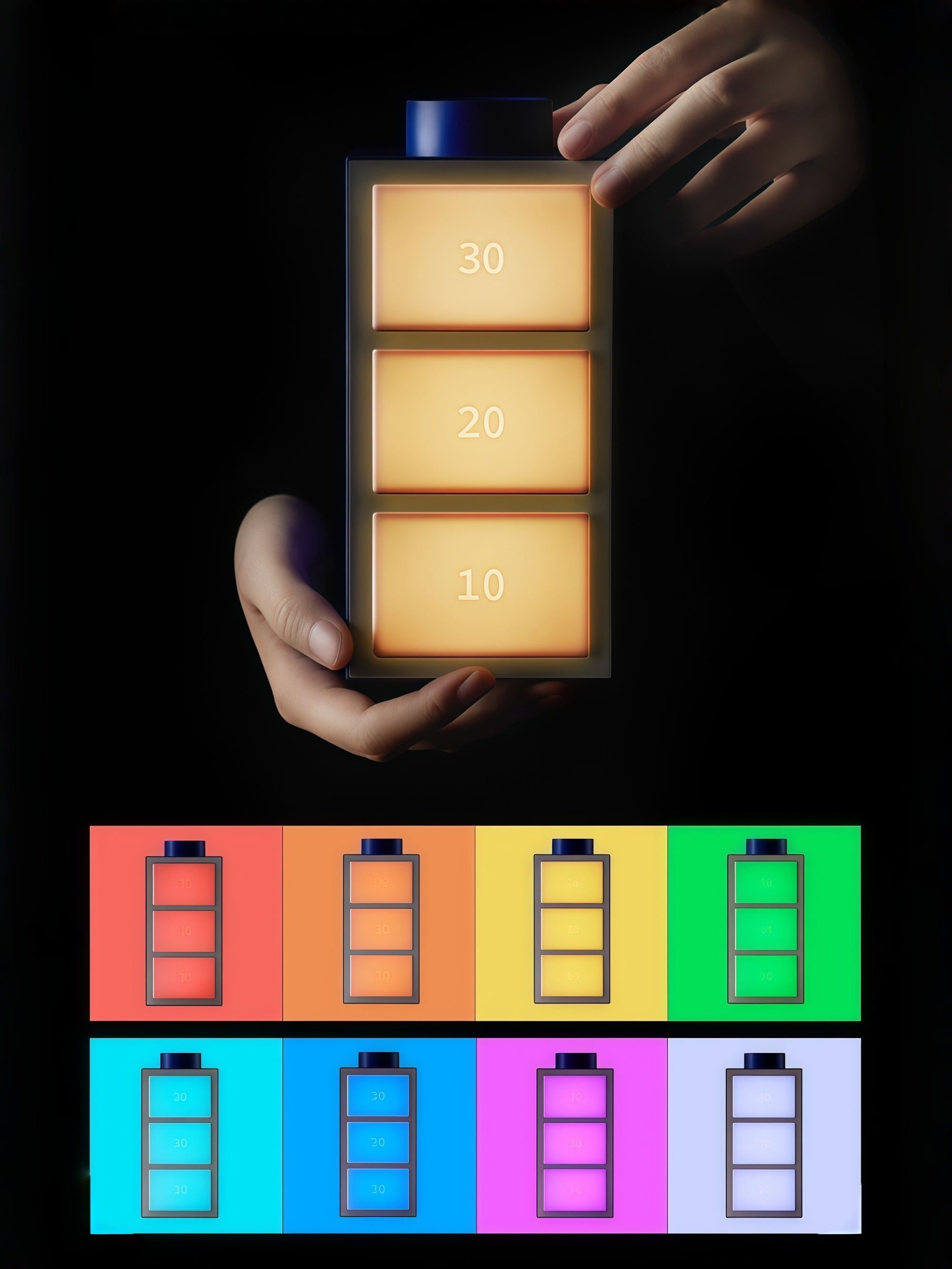 Sound-Reactive “Battery Bar” Rhythm Night Light