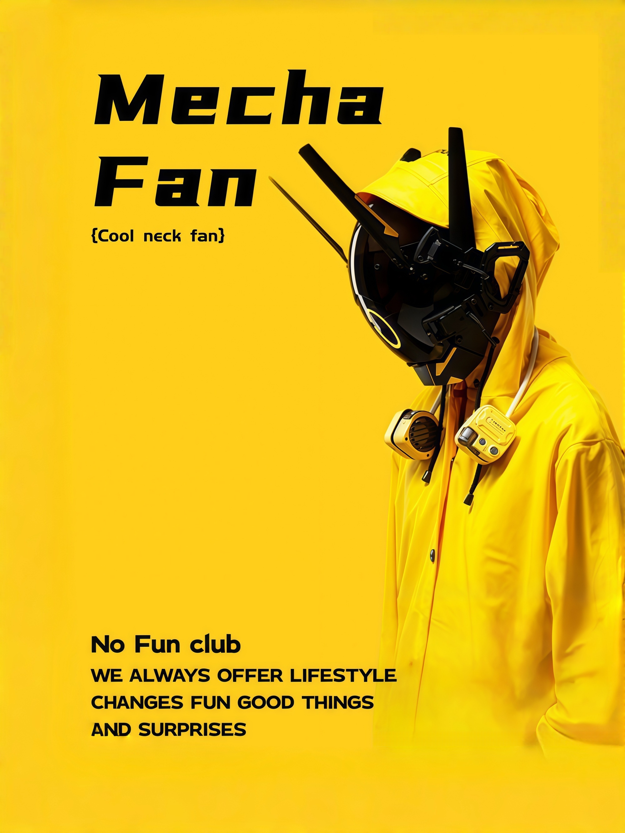 Wearable Neck Fan with Flashlight