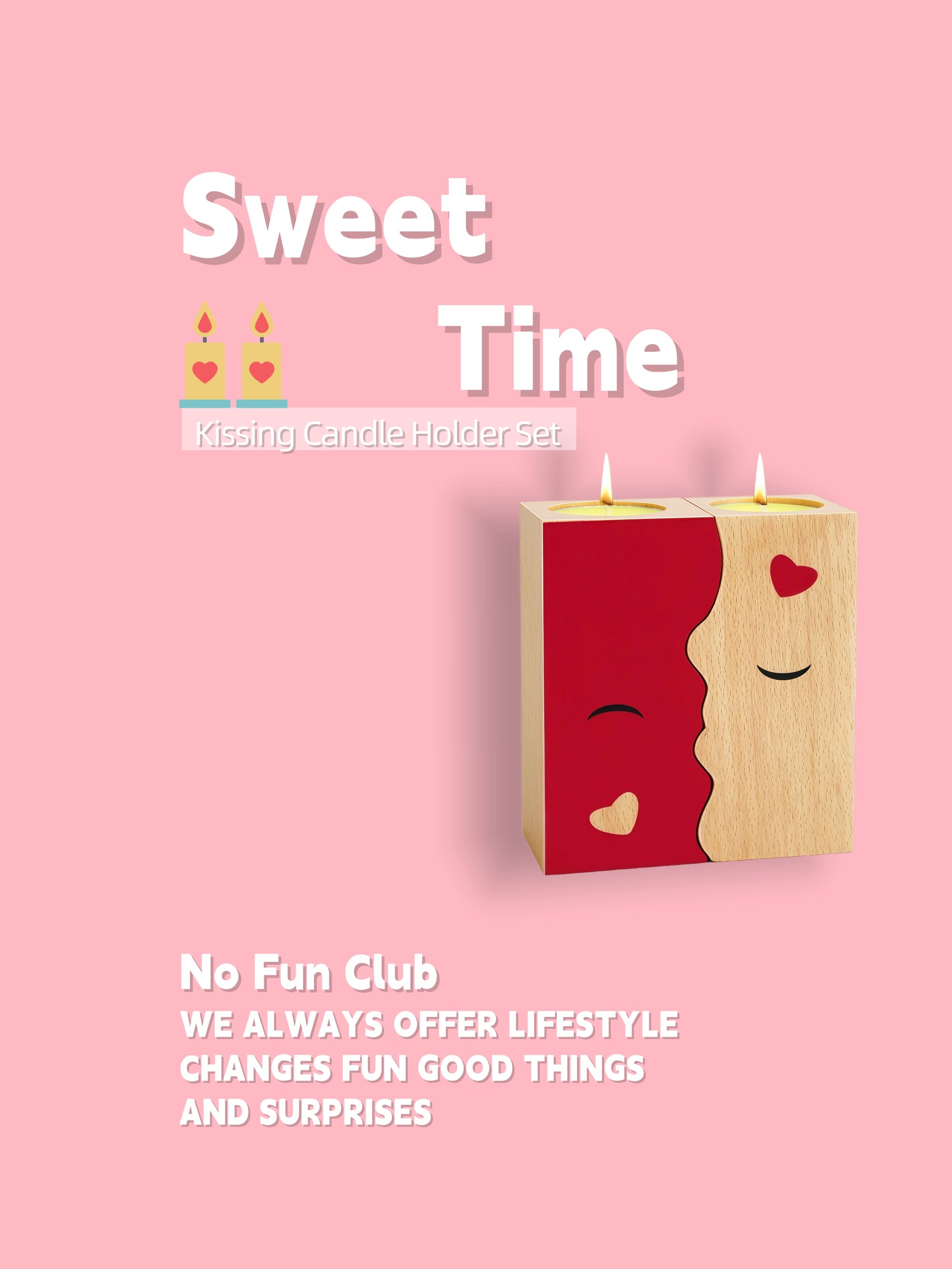 2-Piece Kissing Candle Holder Set