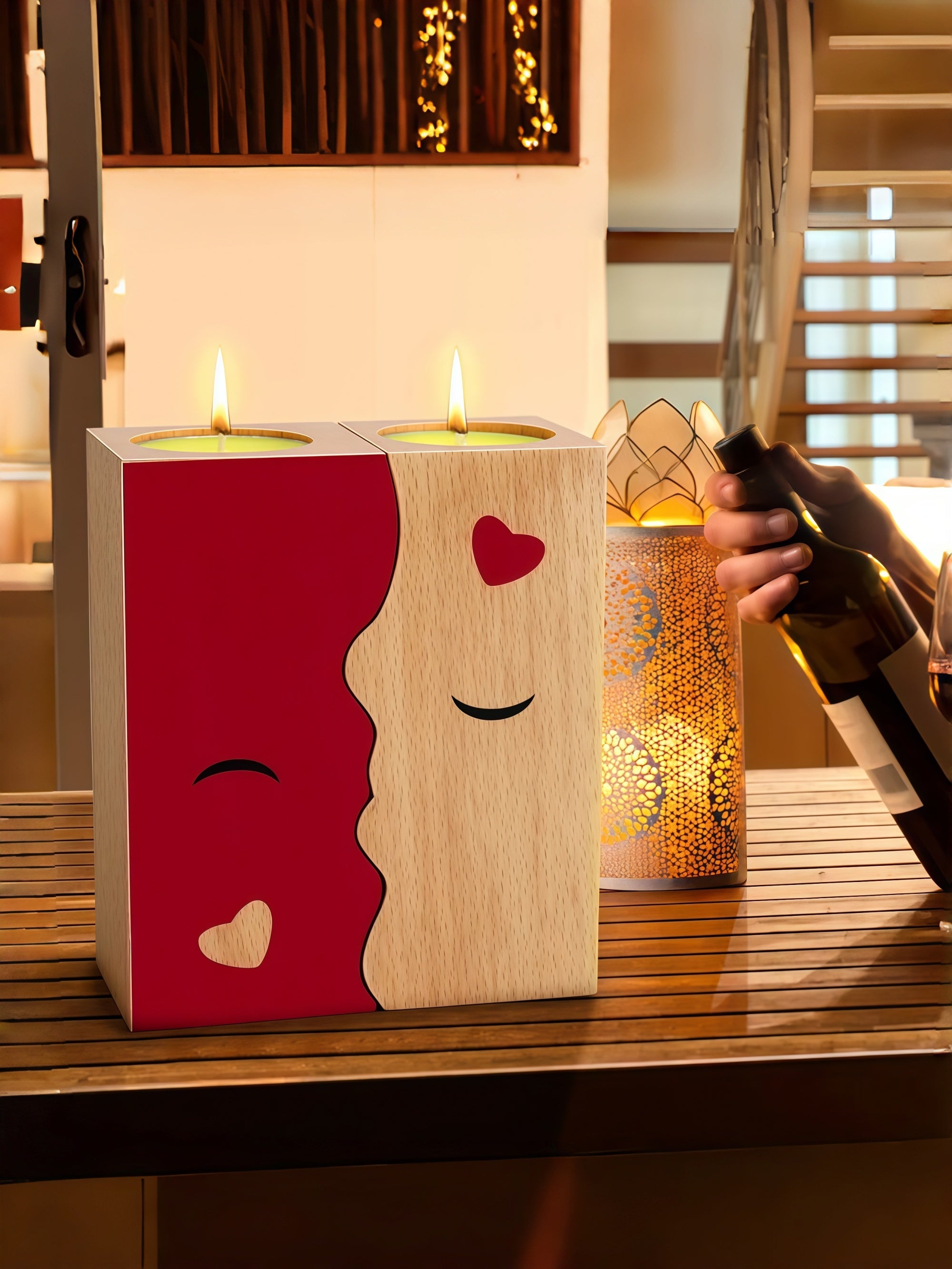 2-Piece Kissing Candle Holder Set