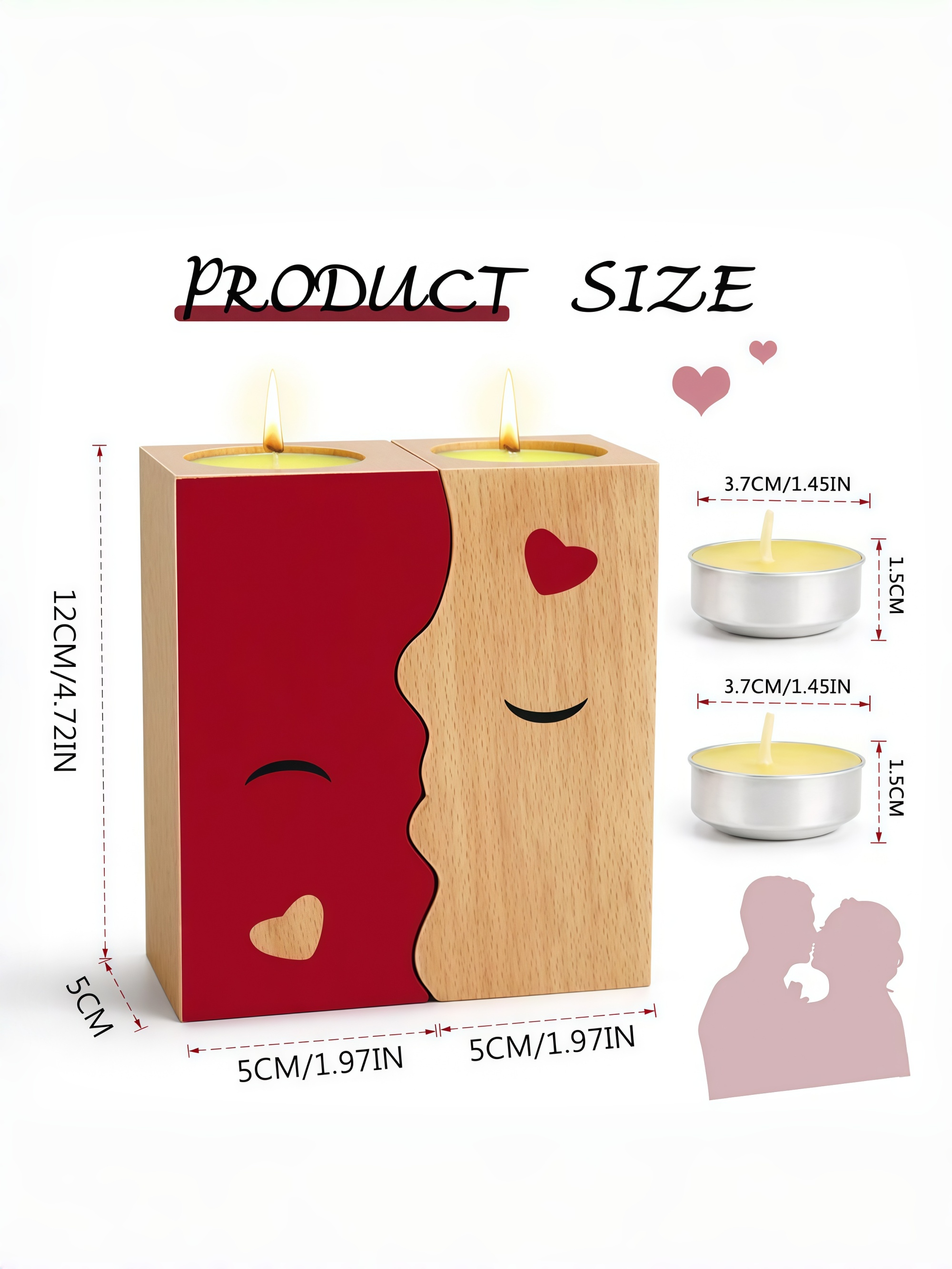 2-Piece Kissing Candle Holder Set